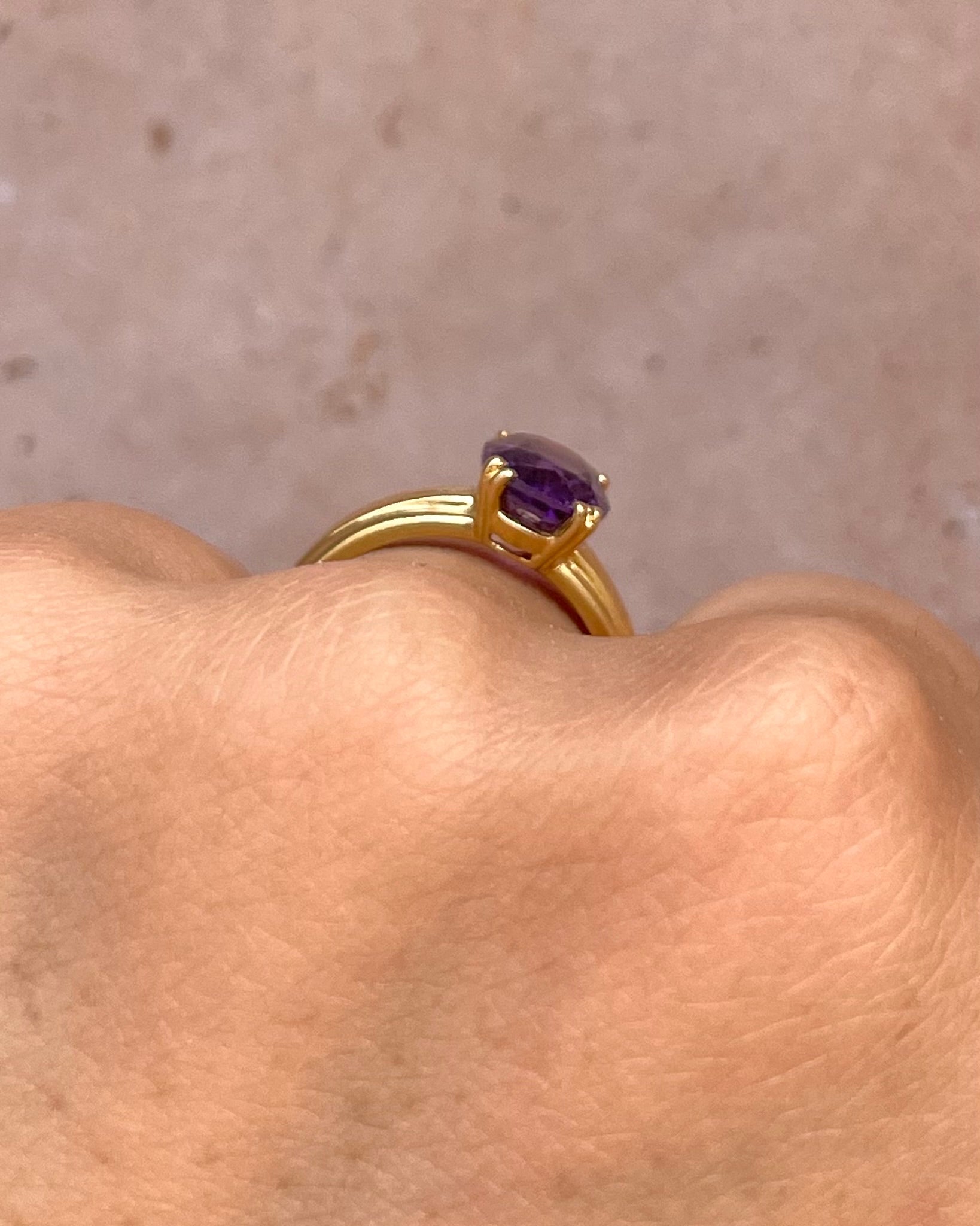 Bague Jonc Améthyste 1.50 carat "Carrie" - Elliade Paris