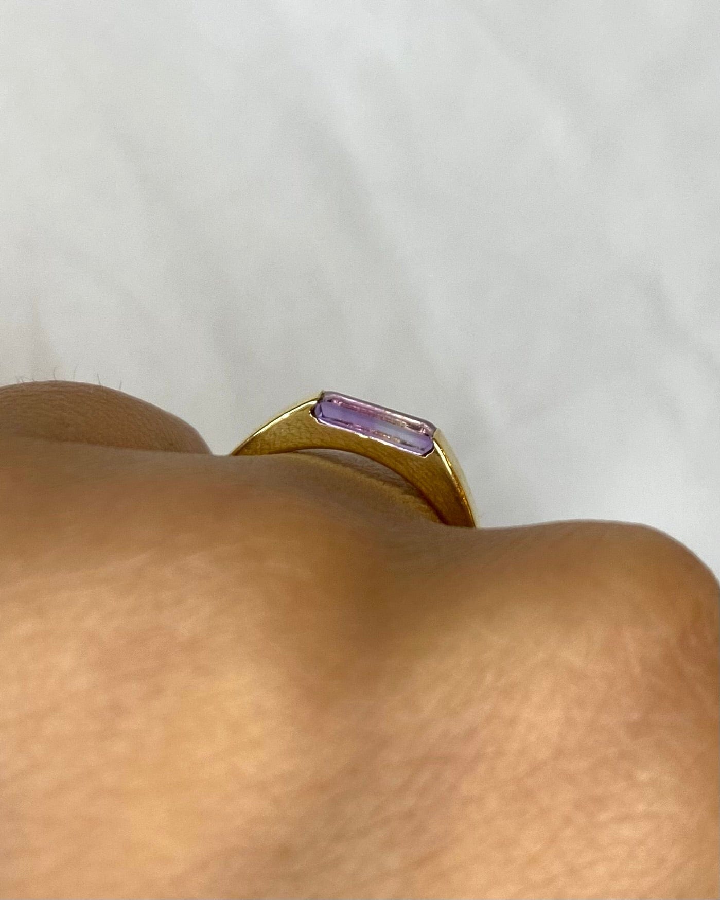 Bague Jonc Améthyste "Isis" - Elliade Paris