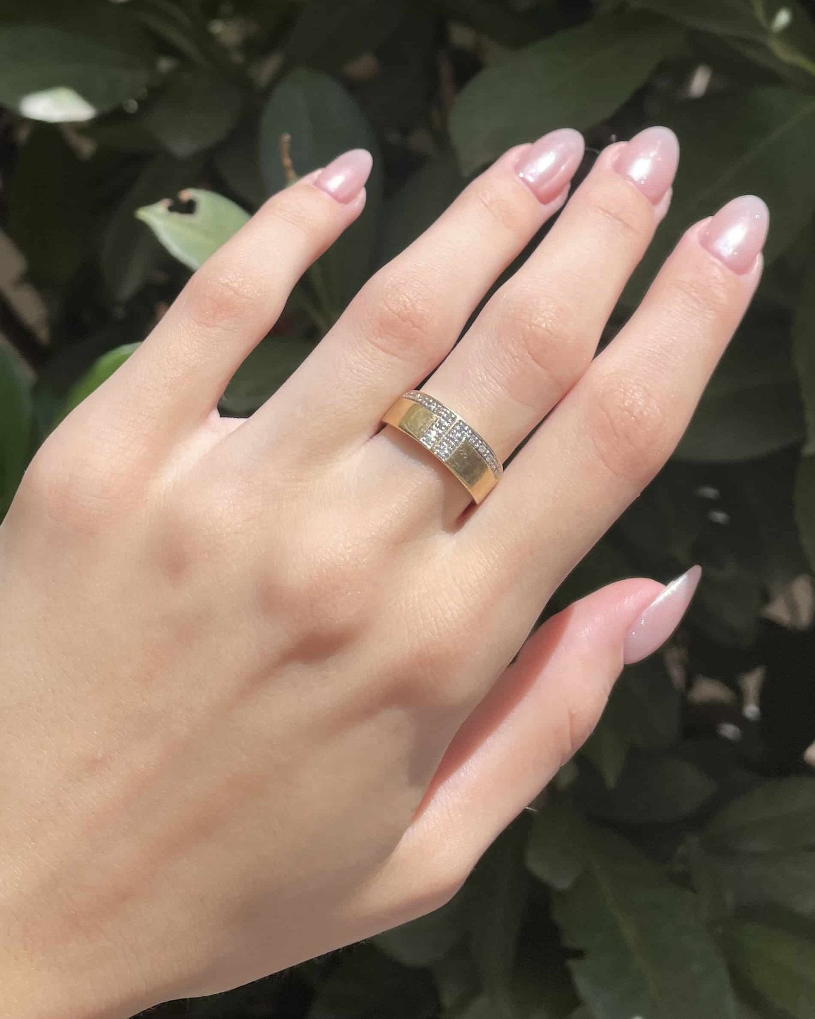 Bague Jonc Bandeau 18 Diamants "Vance" - Elliade Paris