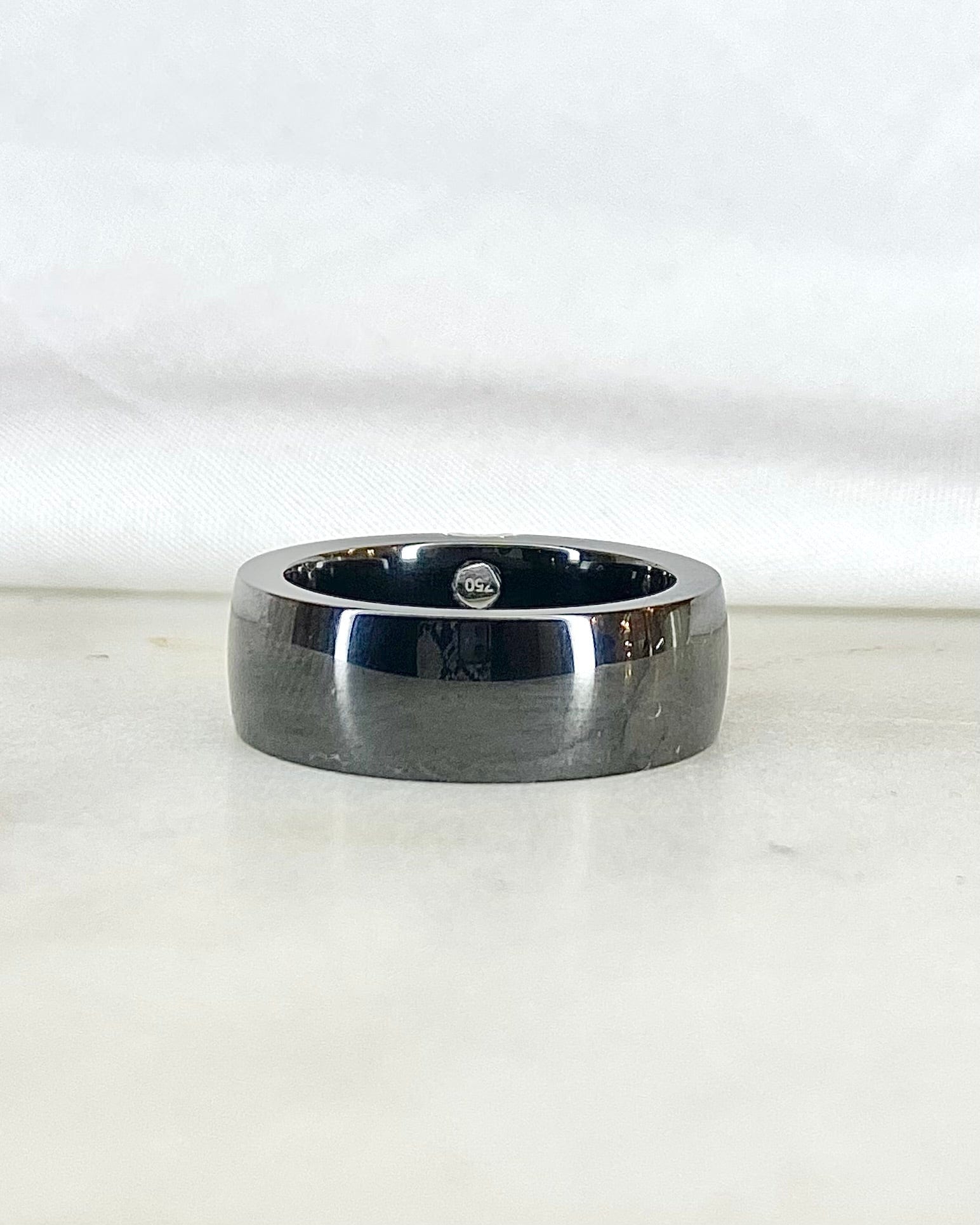 Bague Jonc Céramique & Diamants 6.16 g "Kamila" - Elliade Paris