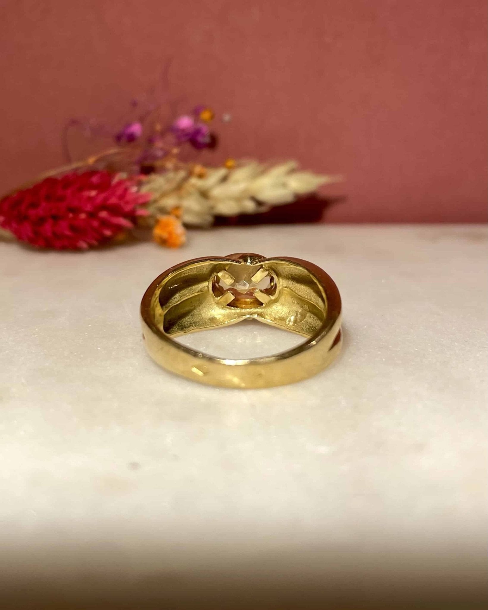 Bague Jonc Citrine 0.60 carat "Nova" - Elliade Paris