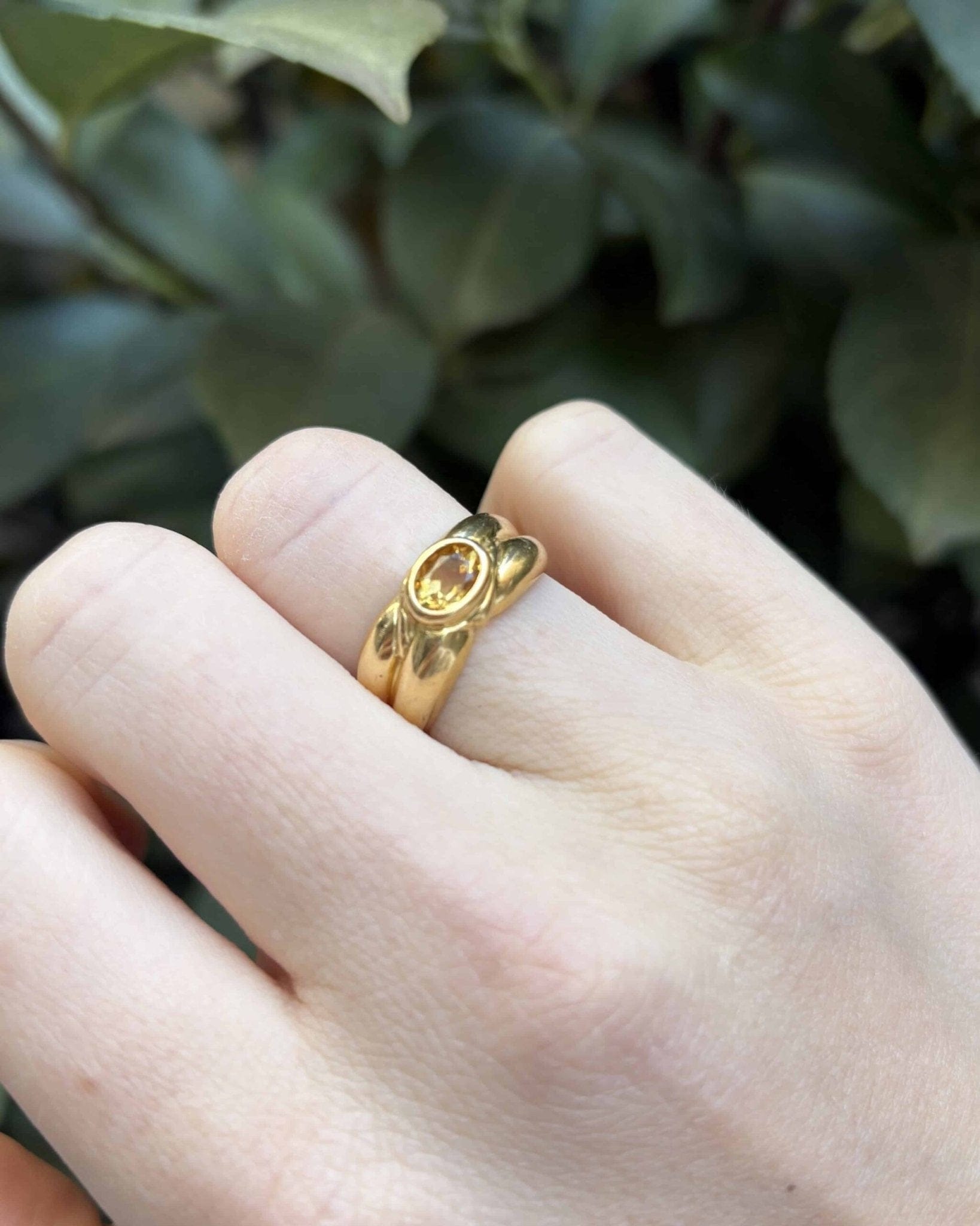 Bague Jonc Citrine 0.60 carat "Nova" - Elliade Paris