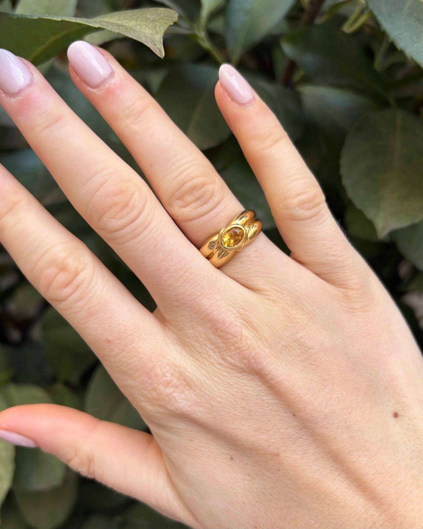 Bague Jonc Citrine 0.60 carat "Nova" - Elliade Paris