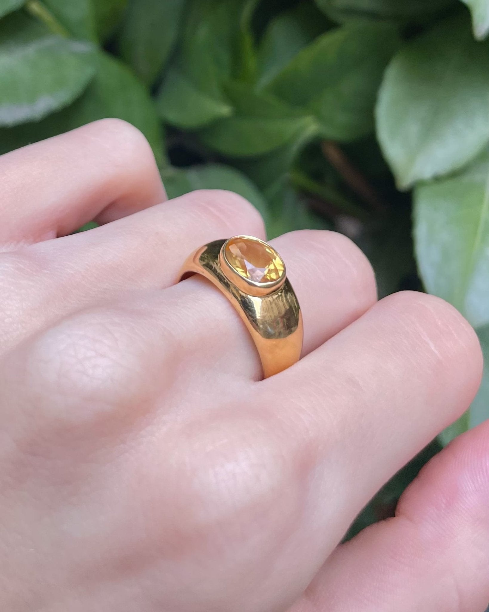 Bague Jonc Citrine 1.80 carat "Louann" - Elliade Paris