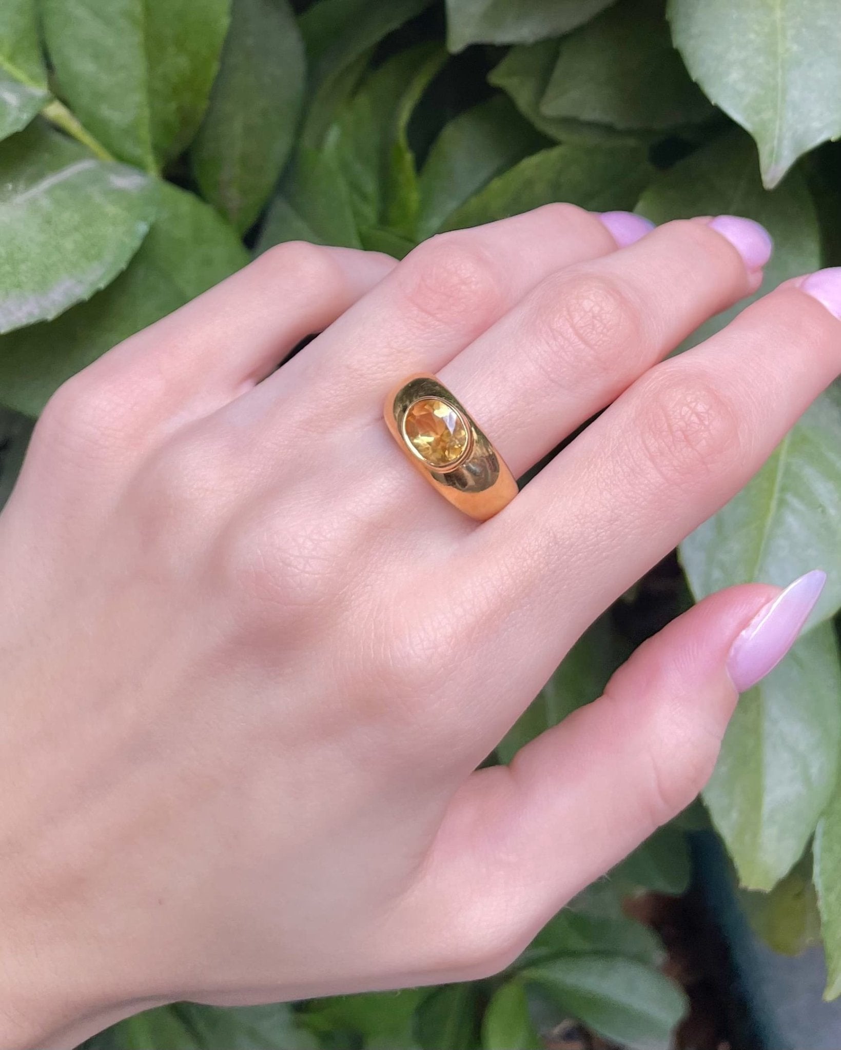 Bague Jonc Citrine 1.80 carat "Louann" - Elliade Paris