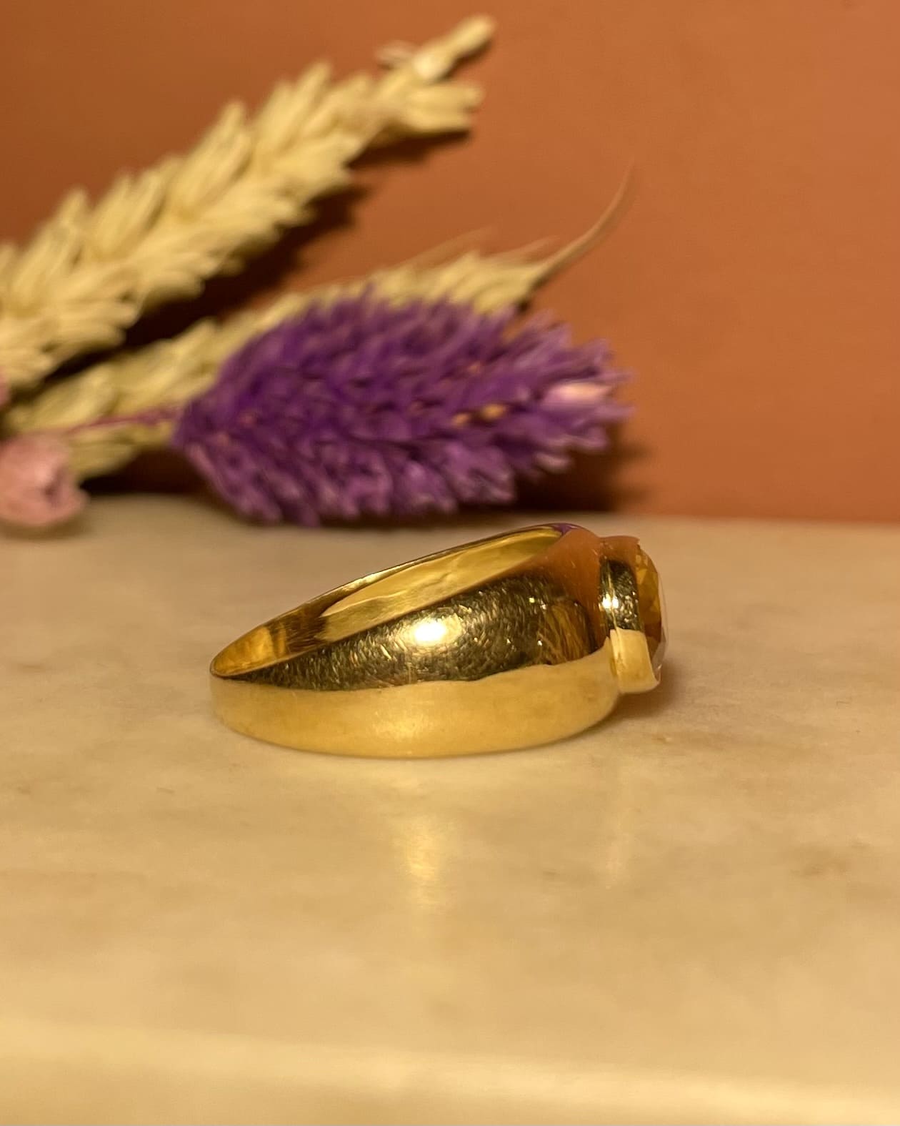 Bague Jonc Citrine 1.80 carat "Louann" - Elliade Paris