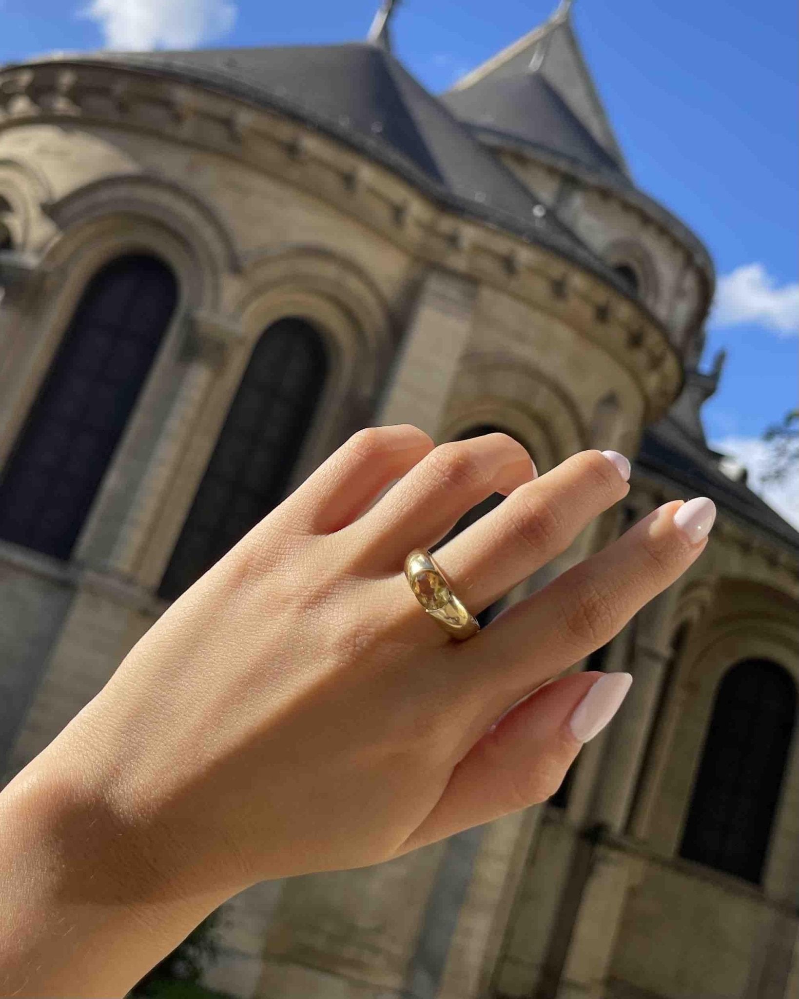 Bague Jonc Citrine "Claret" - Elliade Paris