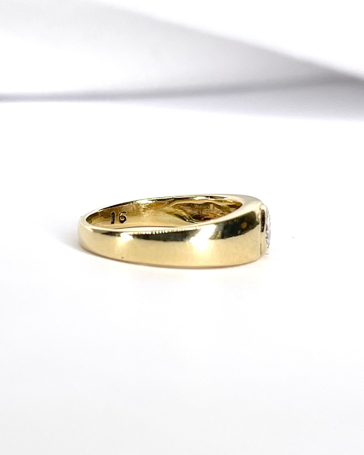 Bague Jonc Diamant 0.15 carat & Or 2,84g "Selma" - Elliade Paris