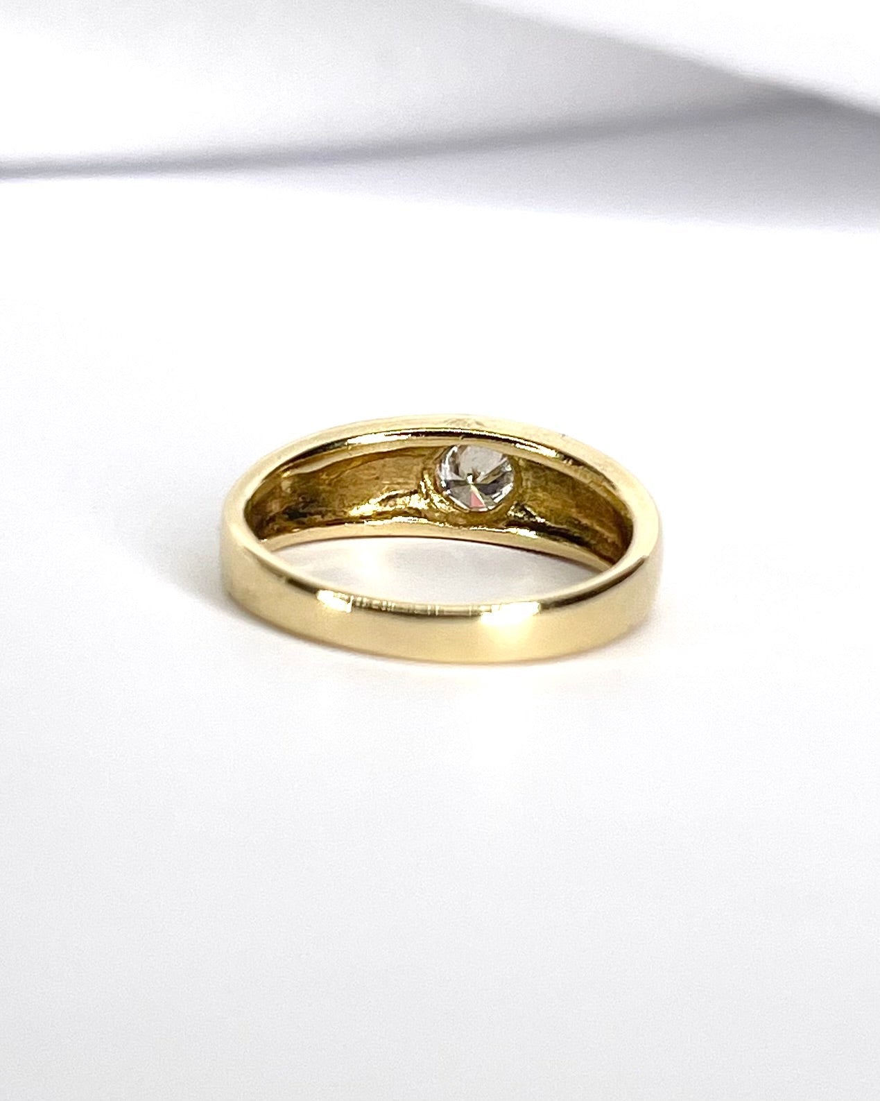Bague Jonc Diamant 0.15 carat & Or 2,84g "Selma" - Elliade Paris