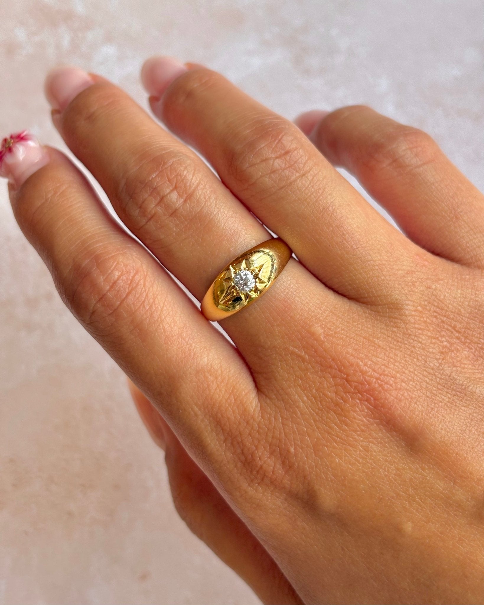 Bague Jonc Diamant 0.20 carat & Or 4.25g "Céleste" - Elliade Paris
