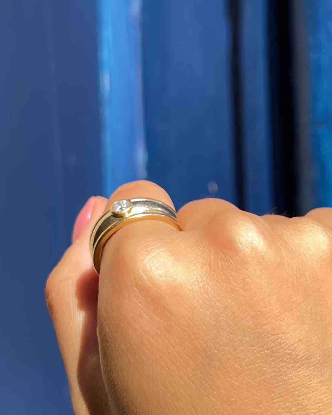 Bague Jonc Diamant "Raquel" - Elliade Paris