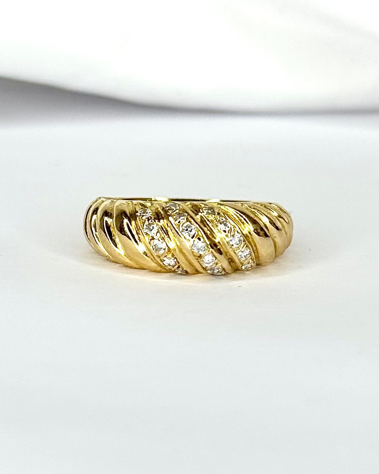 Bague Jonc Diamants 0.34 carat & Or 5.43g "Julia" - Elliade Paris