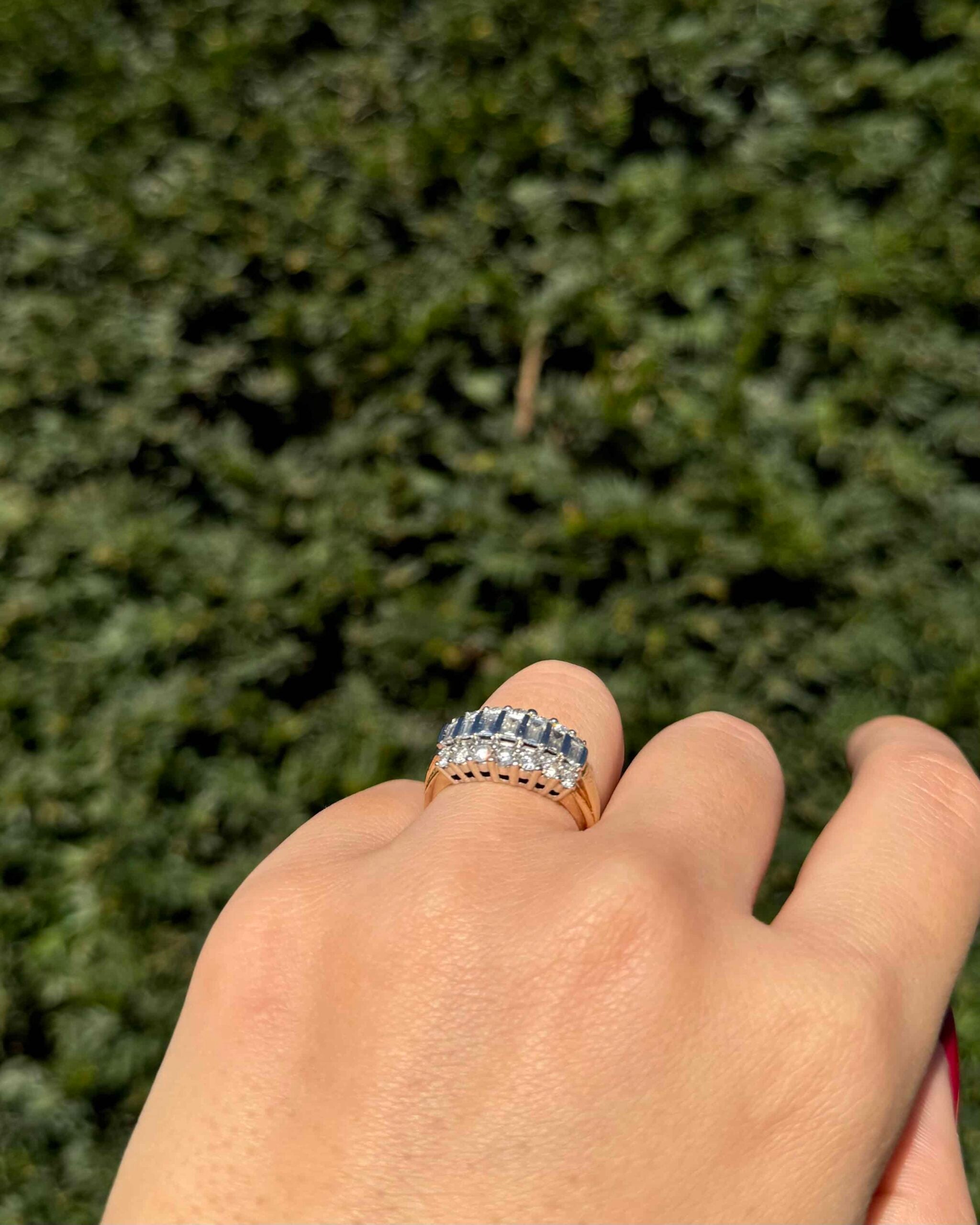 Bague Tank Rivière 21 Diamants 1.14 carat "Kimberly"