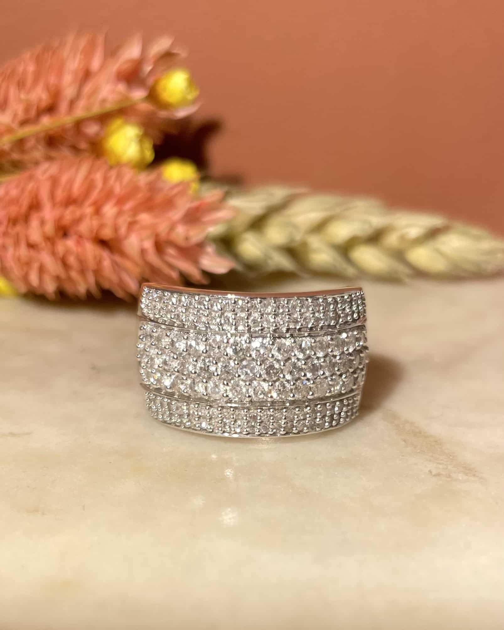 Bague Jonc Diamants 2.08 carats "Suzi" - Elliade Paris