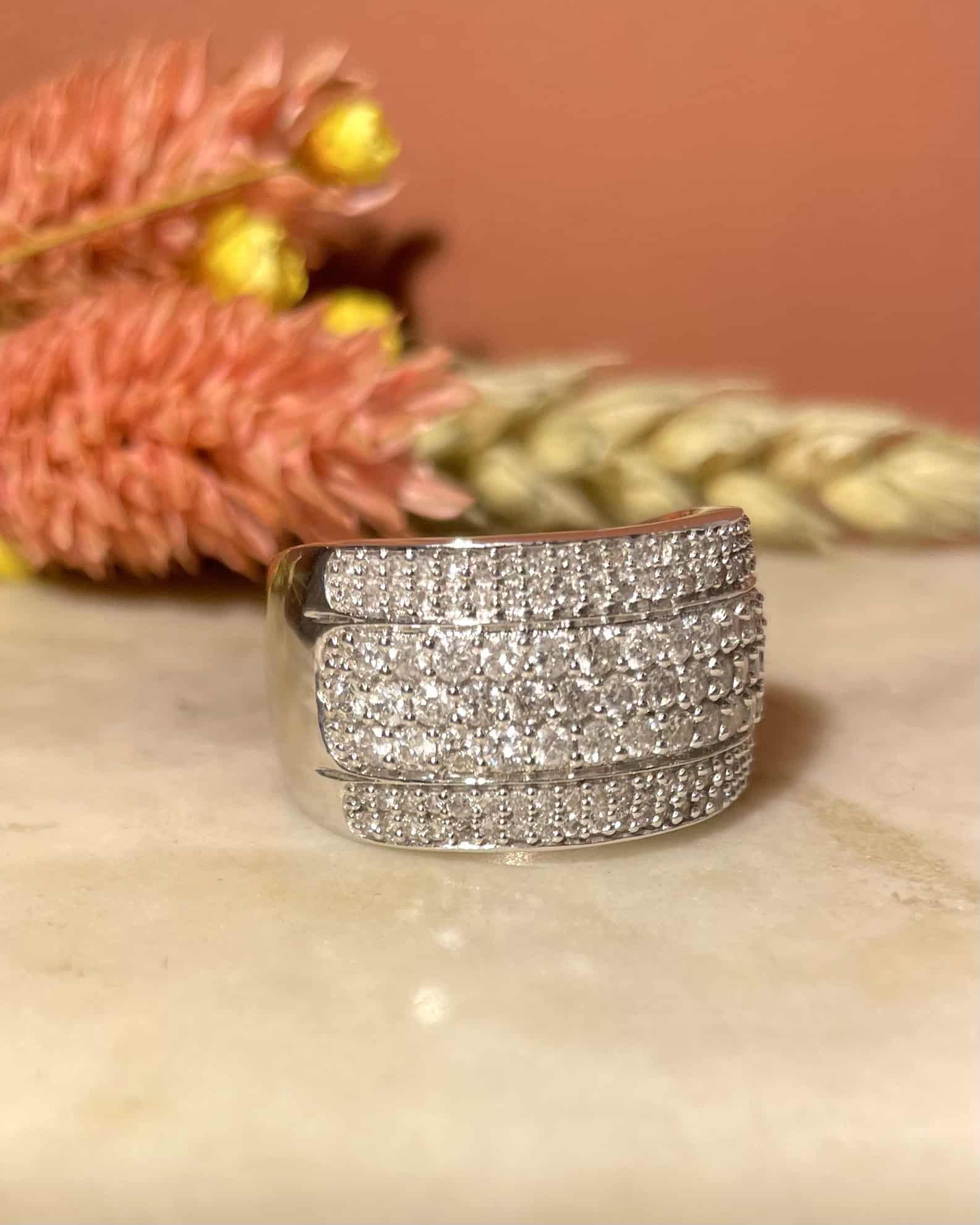 Bague Jonc Diamants 2.08 carats "Suzi" - Elliade Paris