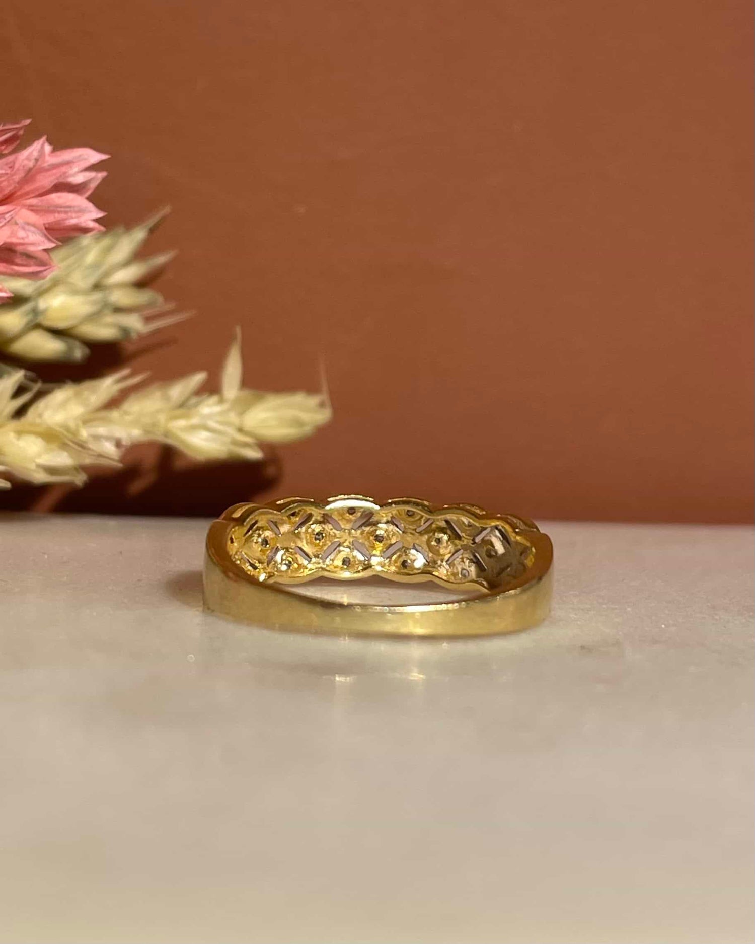 Demi-Alliance vintage 17 Diamants "Astrid"