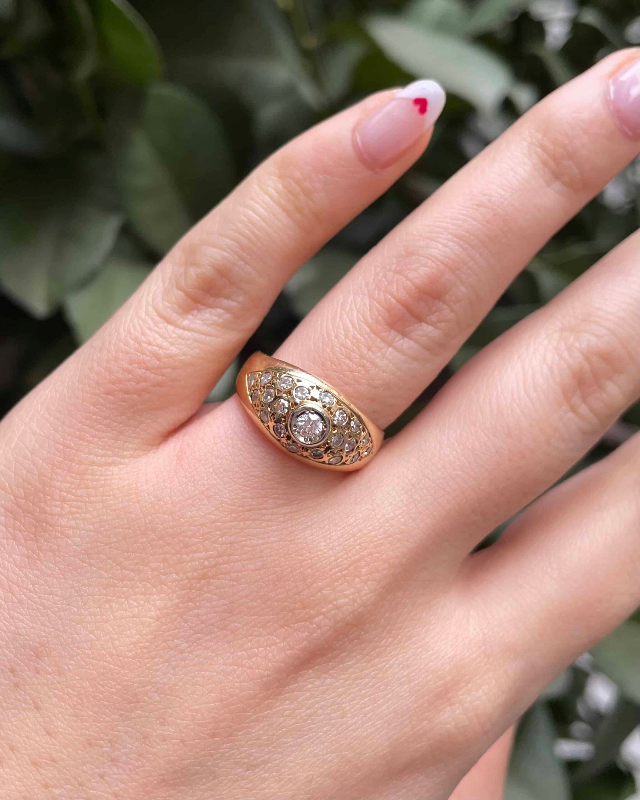 Bague Vintage Jonc 21 Diamants "Cassey"