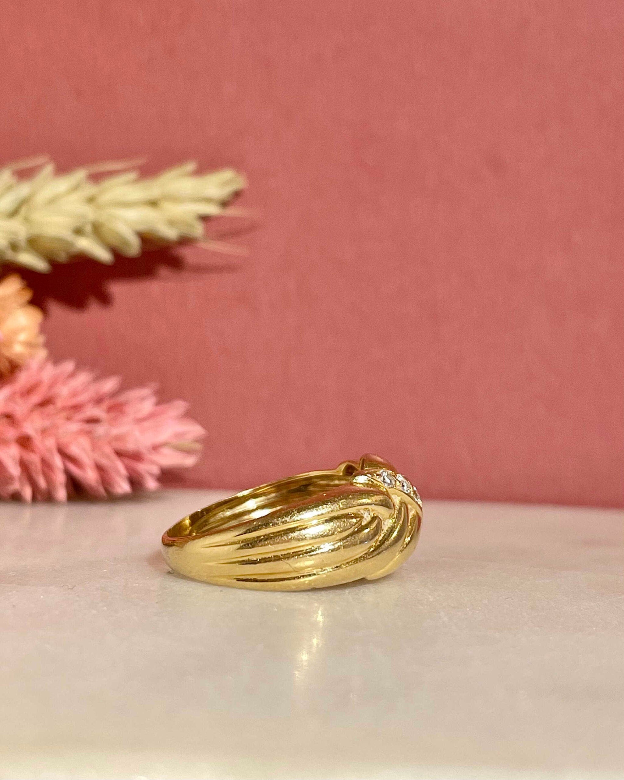 Bague Jonc Or & Diamants "Nelly" - Elliade Paris