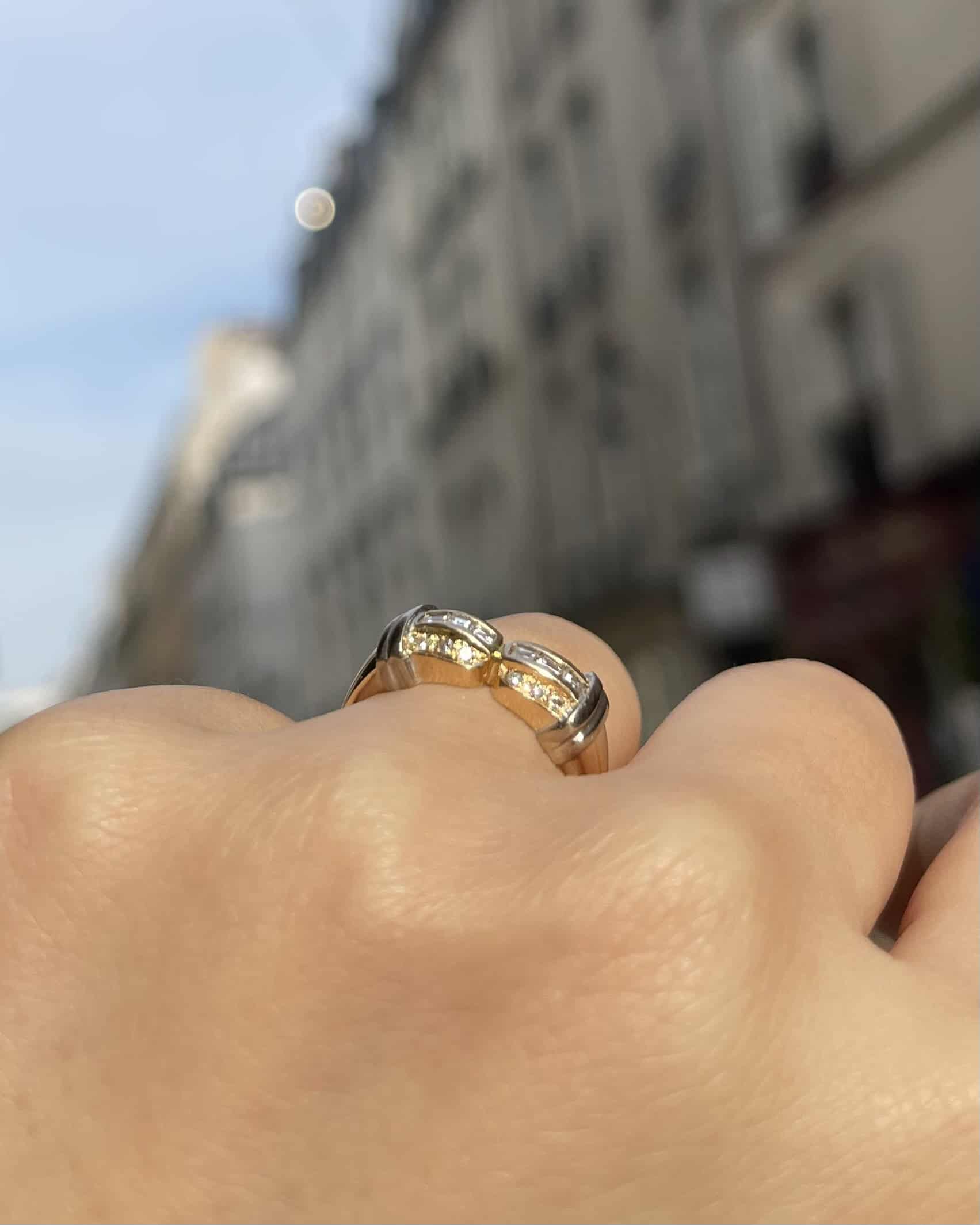 Bague Jonc Or & 18 Diamants "Jamie"