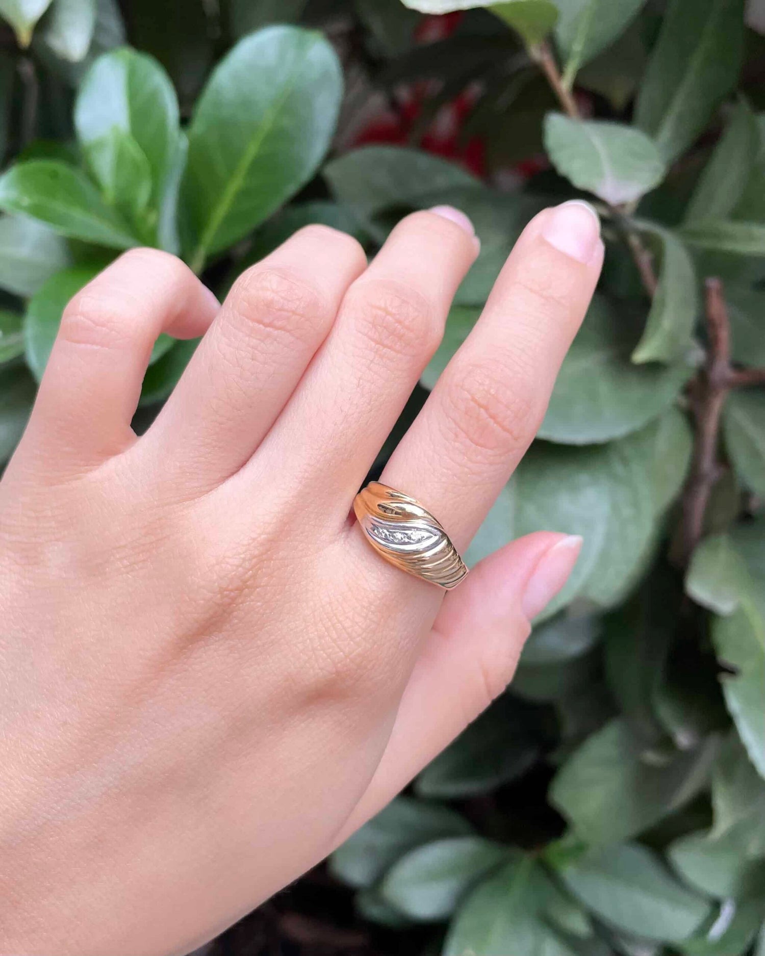 Bague Jonc Deux Ors & Diamants "Corryn"