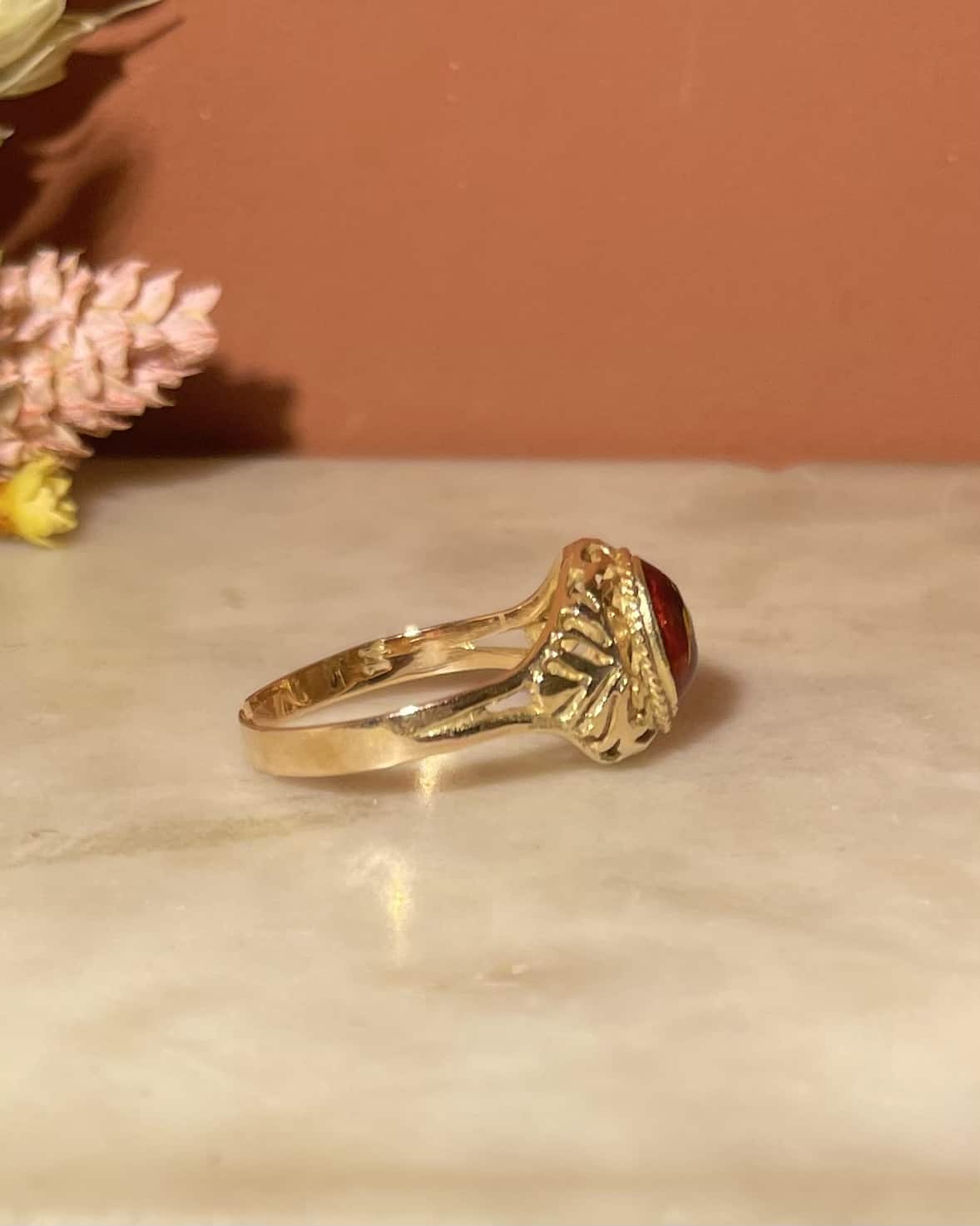 Bague jonc émail d’oiseau "Jany" - Elliade Paris