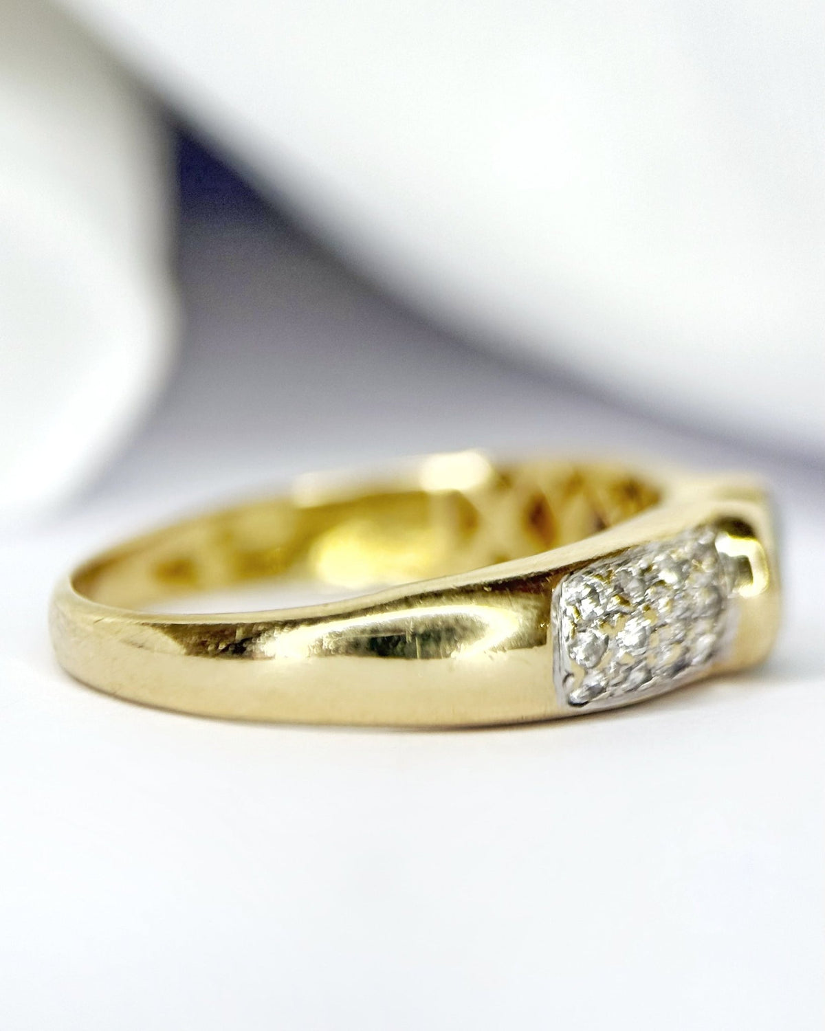 Bague Jonc Émeraude & Diamants "Daniella" - Elliade Paris