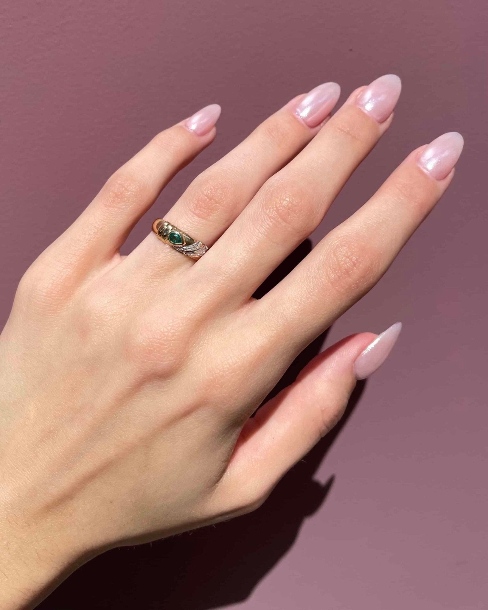 Bague Jonc Emeraude et Diamants "Jewela" - Elliade Paris