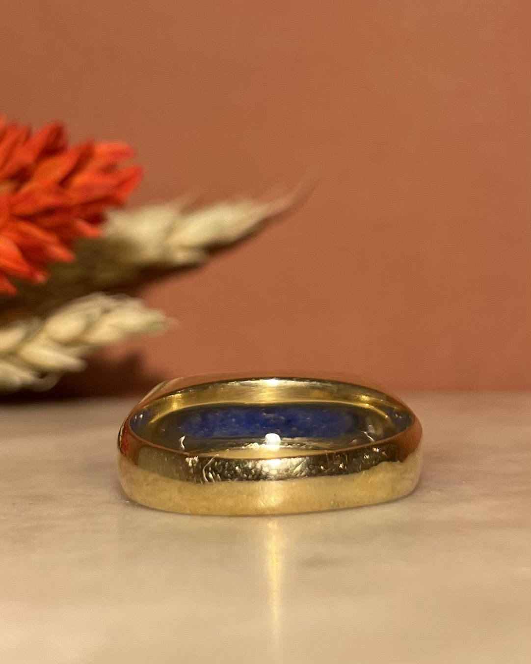 Bague Jonc Lapis - Lazuli "Esmeralda" - Elliade Paris