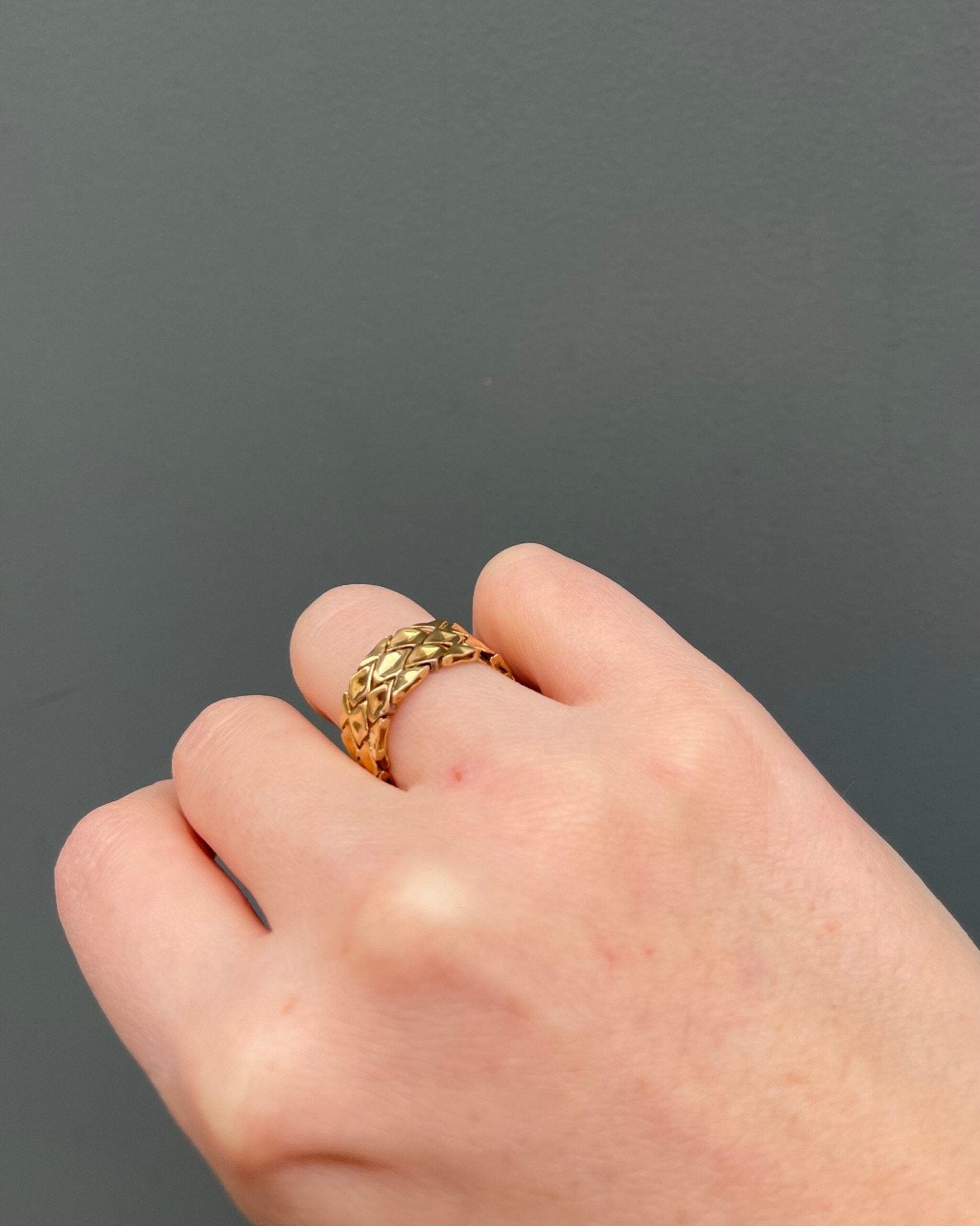 Bague Jonc Maille Or 18 Carats "Nathalie" - Elliade Paris