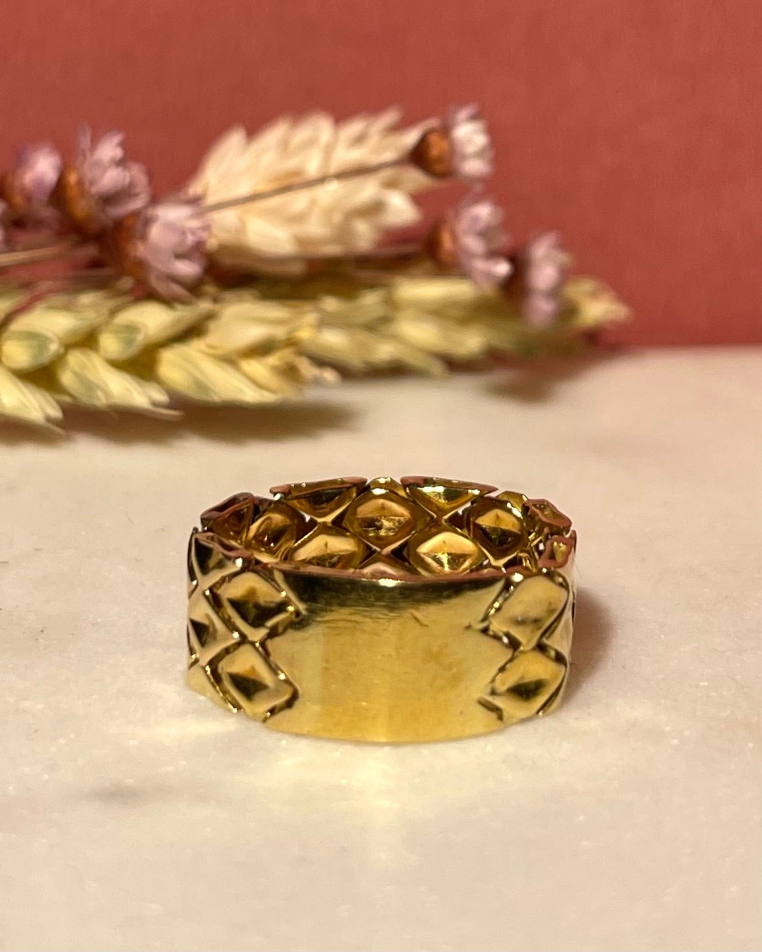 Bague Jonc Maille Or 18 Carats "Nathalie" - Elliade Paris