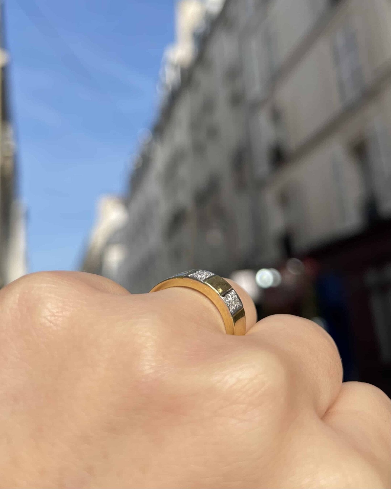 Bague Jonc Or & 16 Diamants "Toria" - Elliade Paris