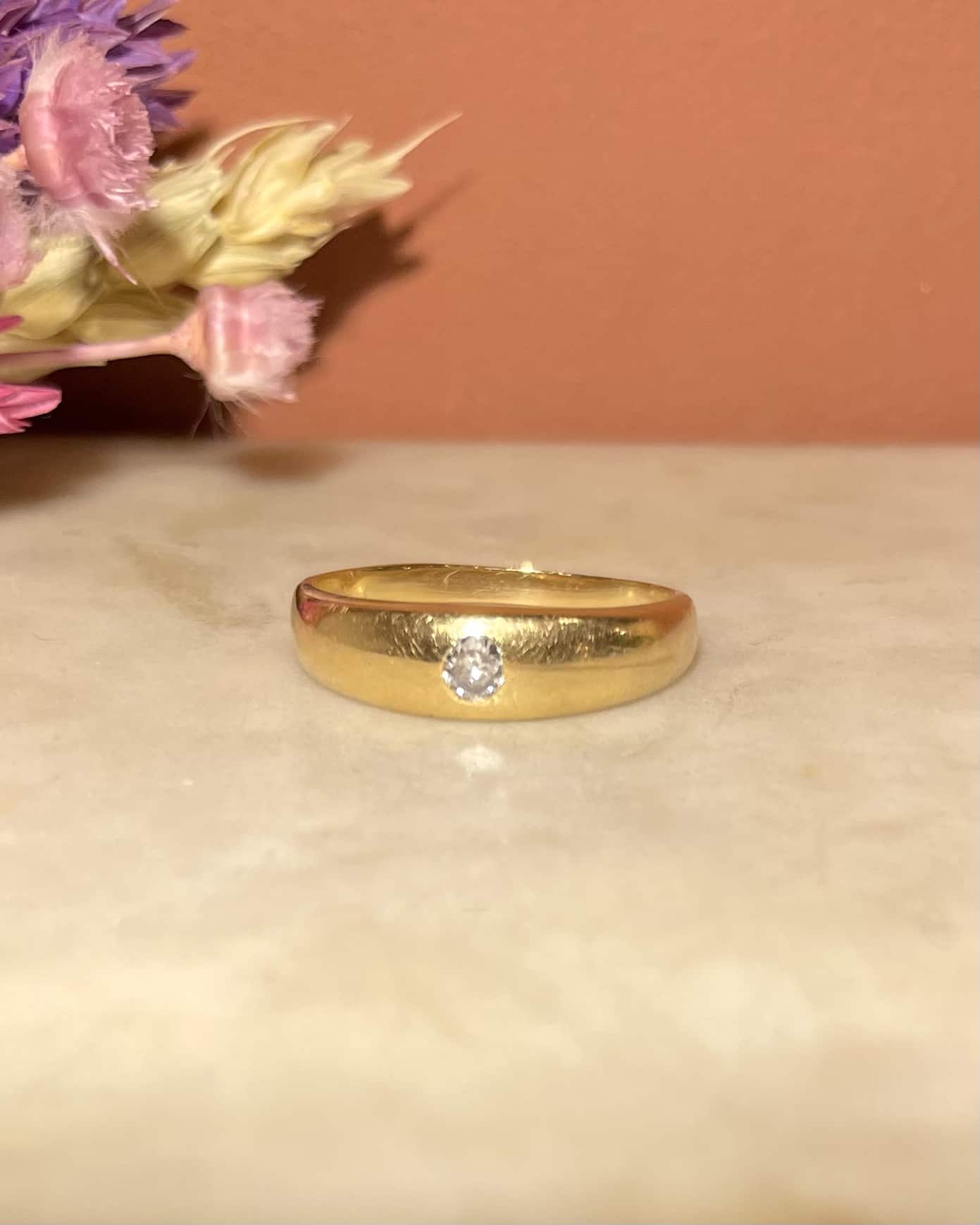 Bague Jonc or & Diamant "Freya" - Elliade Paris