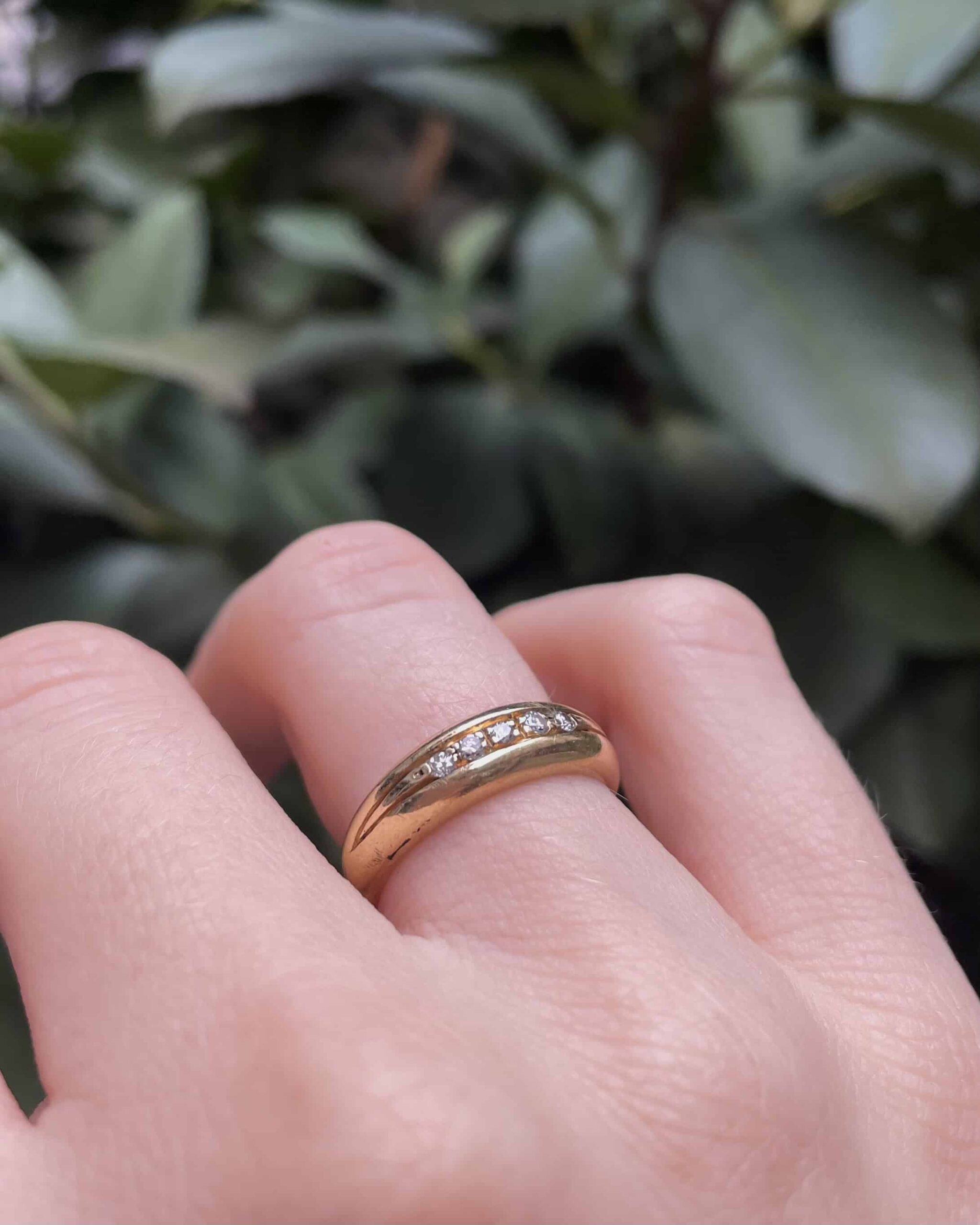 Bague Vintage Jonc Diamants "Sabine"