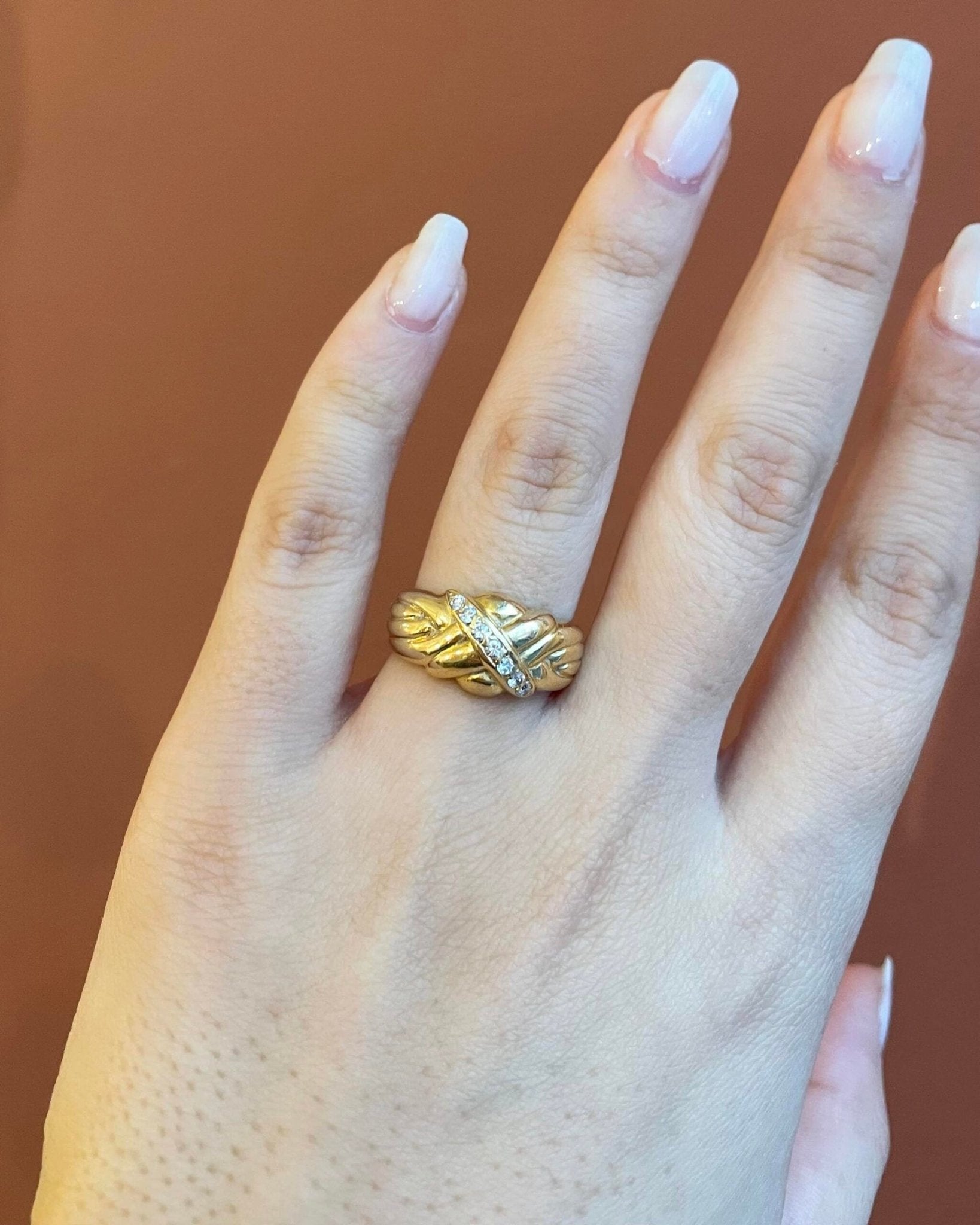 Bague Jonc Or & Diamants "Nelly" - Elliade Paris