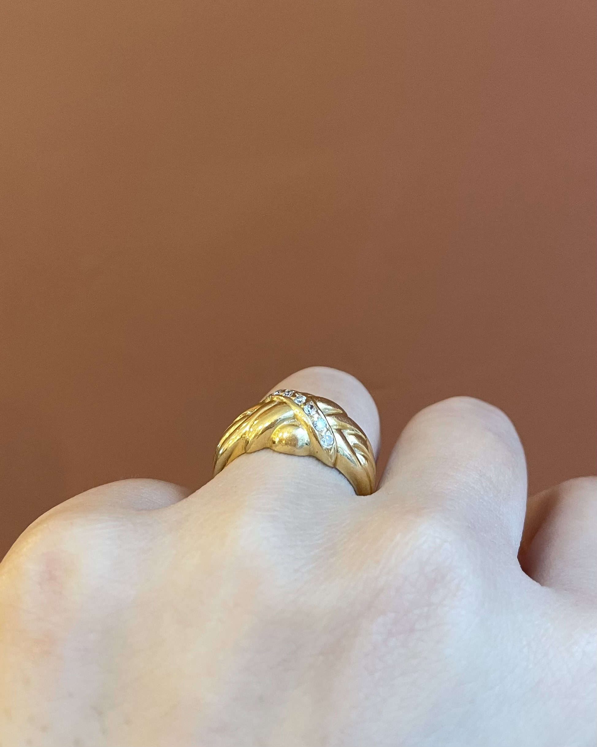 Bague Jonc Or & Diamants "Nelly" - Elliade Paris