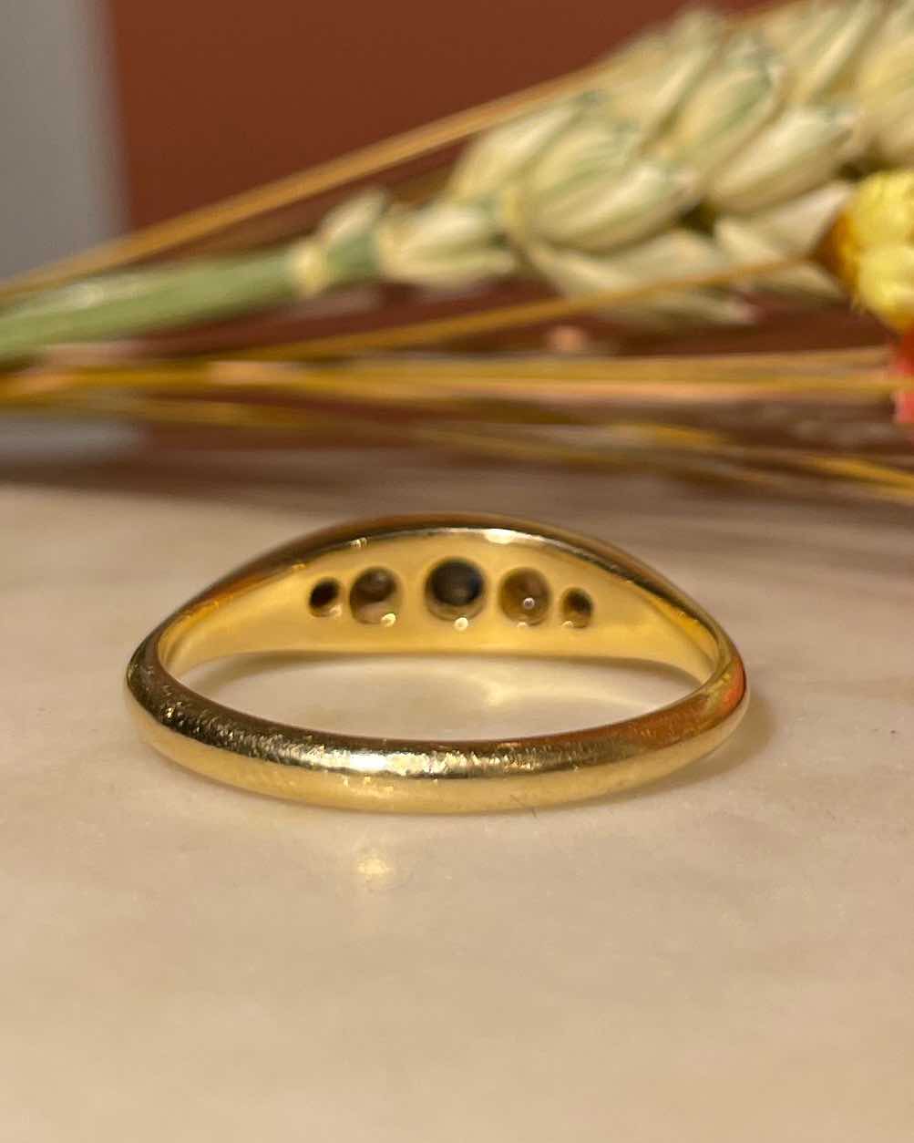 Bague rivière Saphirs & diamants "Auriane"