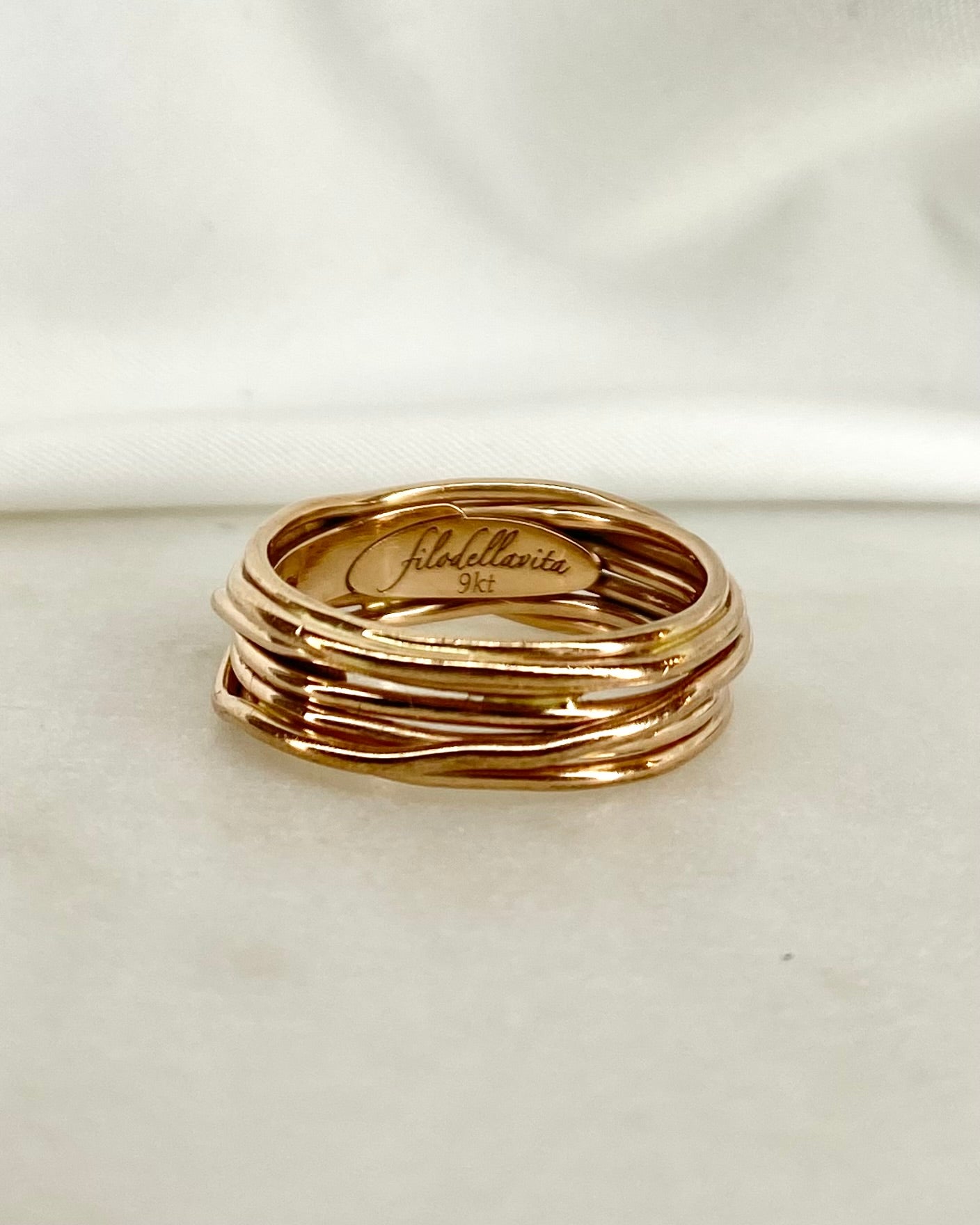 Bague Jonc Or Rose 3,82g "Elsie" - Elliade Paris