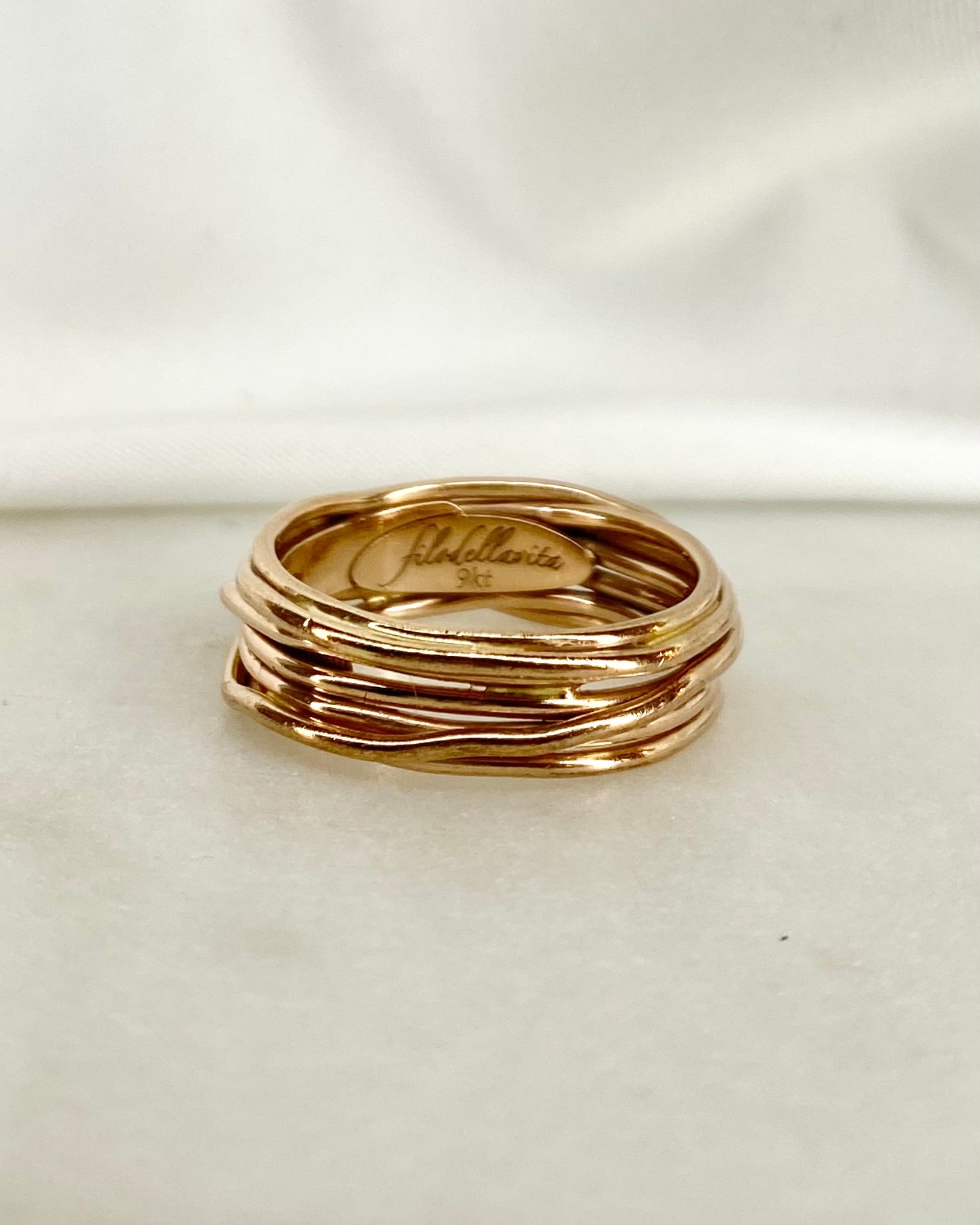 Bague Jonc Or Rose 3,82g "Elsie" - Elliade Paris
