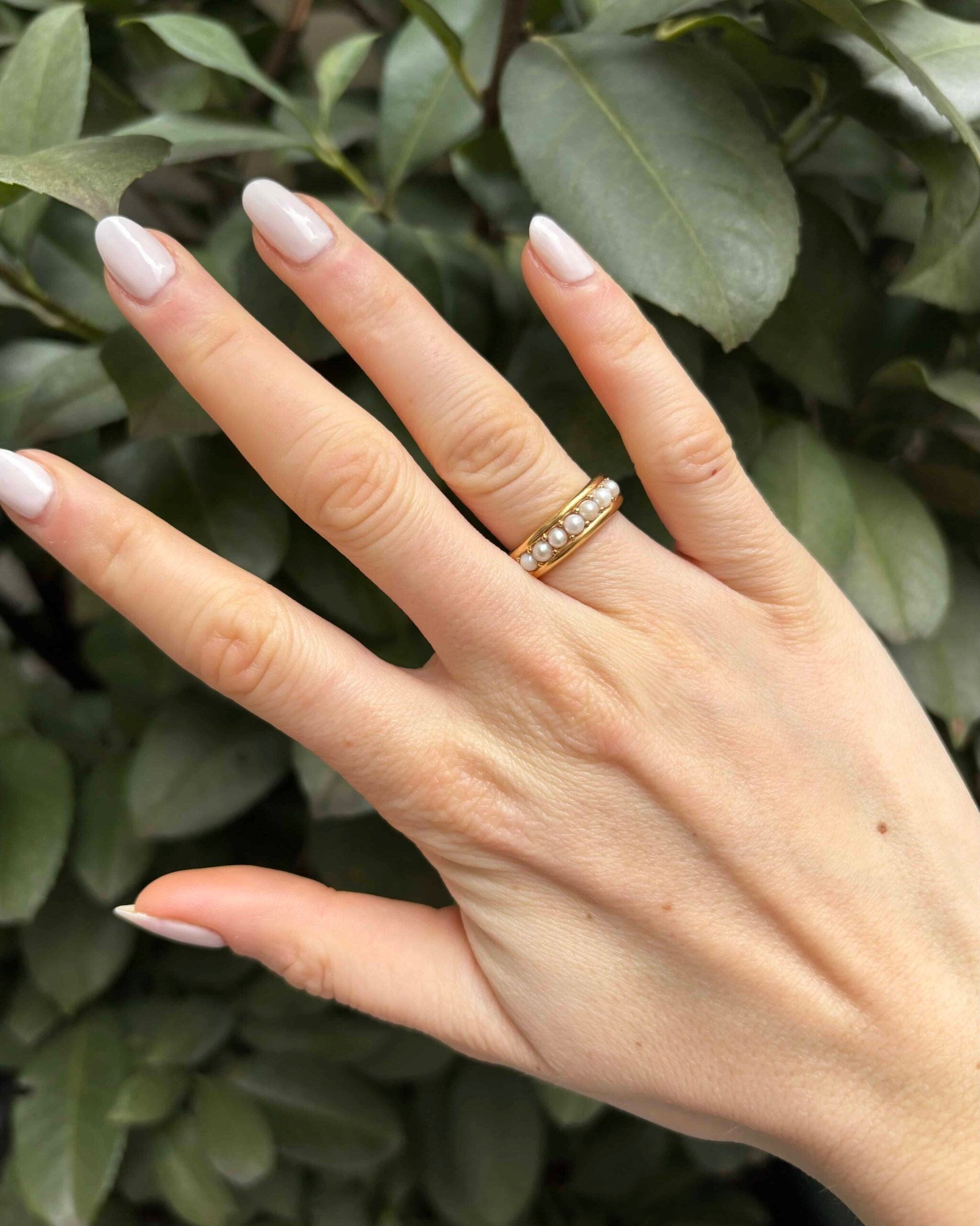 Bague Vintage Jonc Perles "Maya" - Elliade Paris