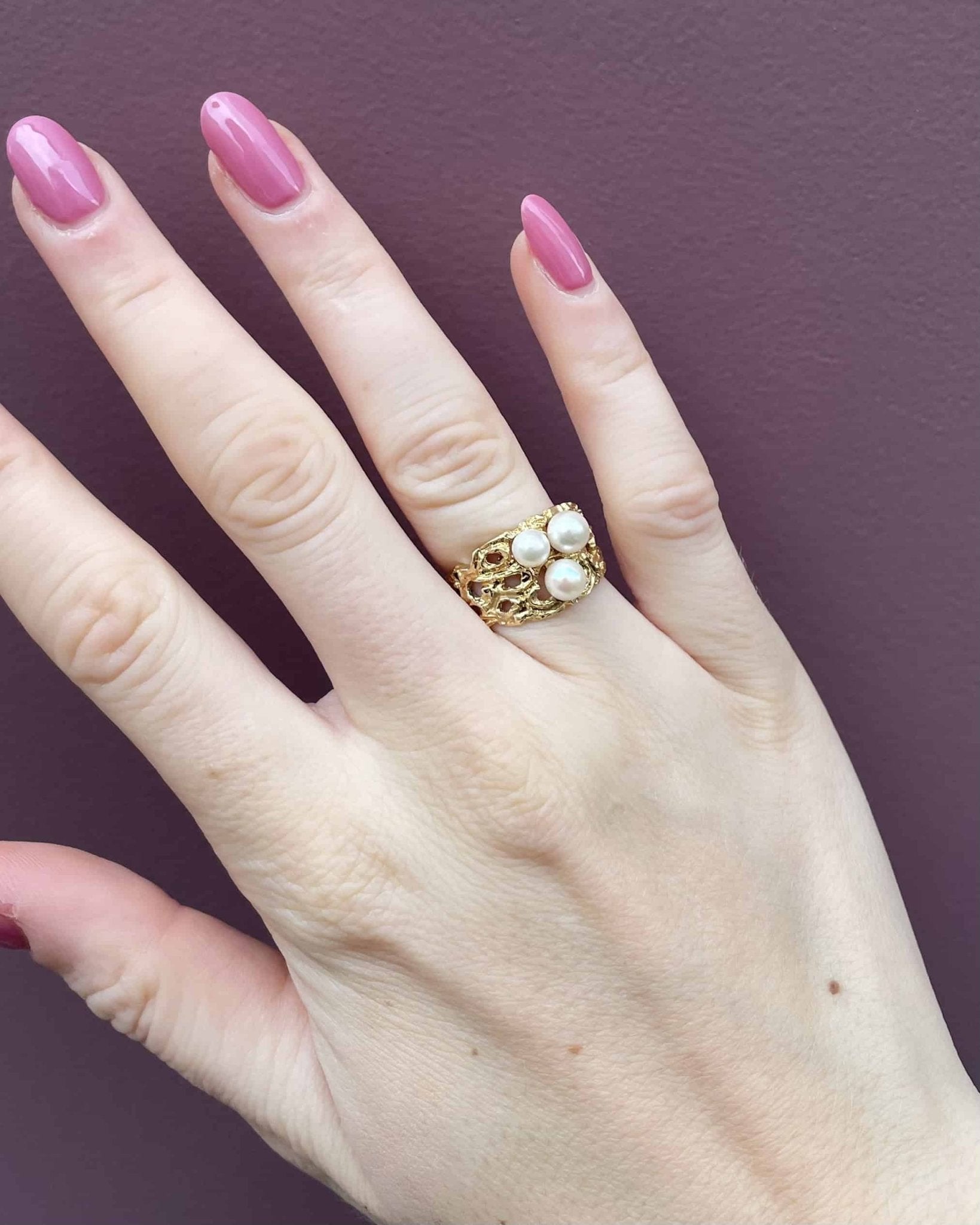 Bague Jonc Perles "Iselda" - Elliade Paris