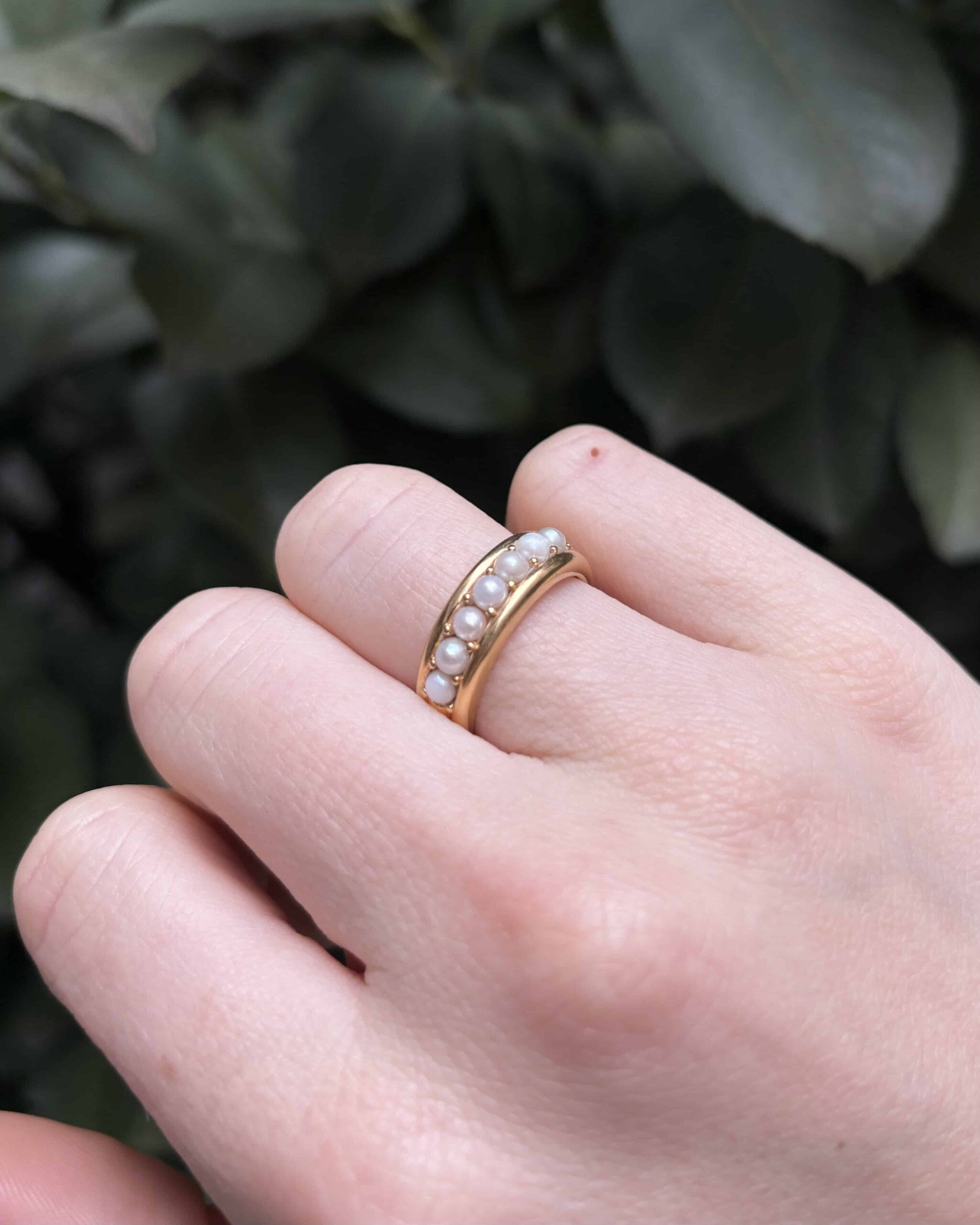 Bague Vintage Jonc Perles "Maya" - Elliade Paris