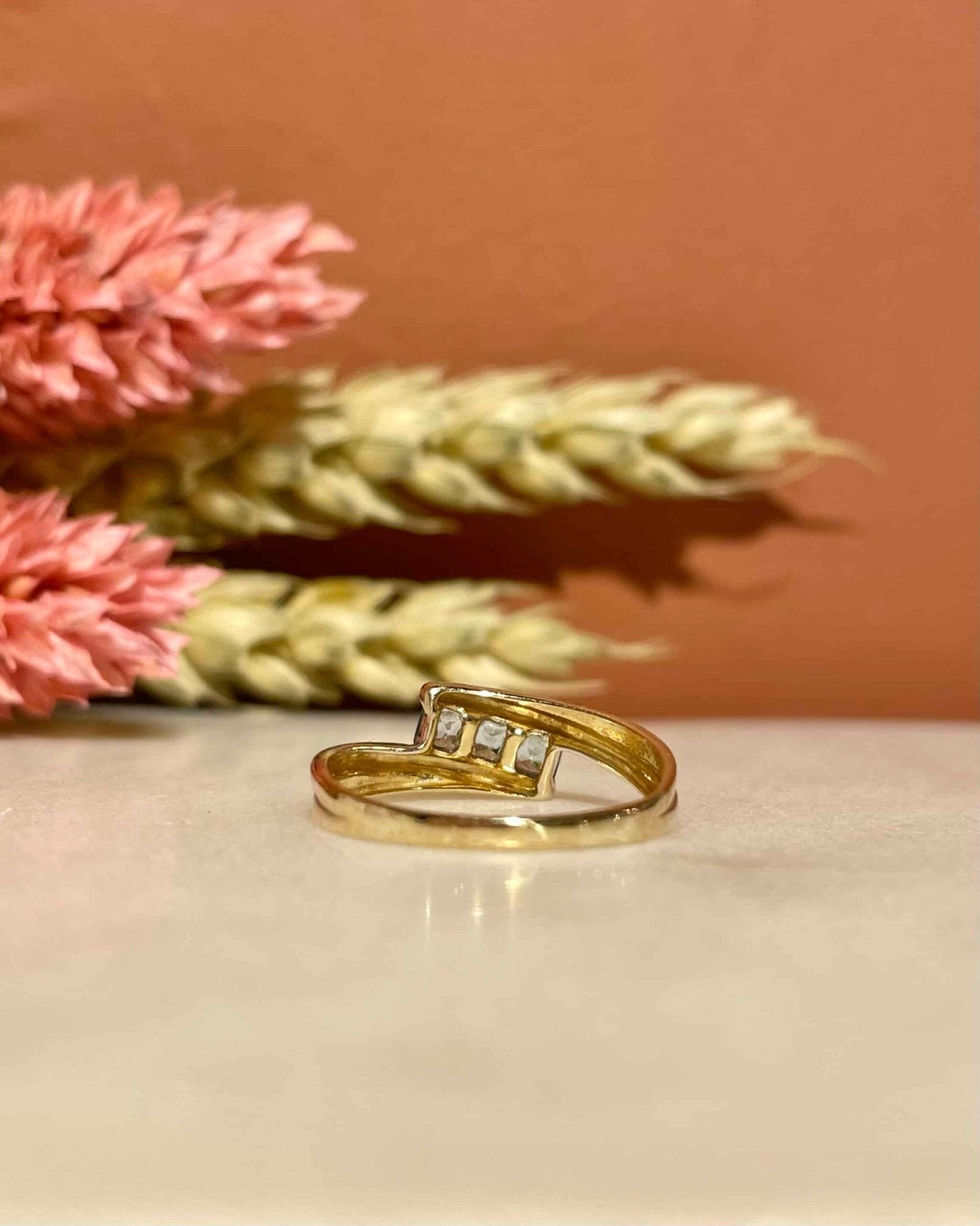 Bague Jonc Pinky Topazes "Irina" - Elliade Paris