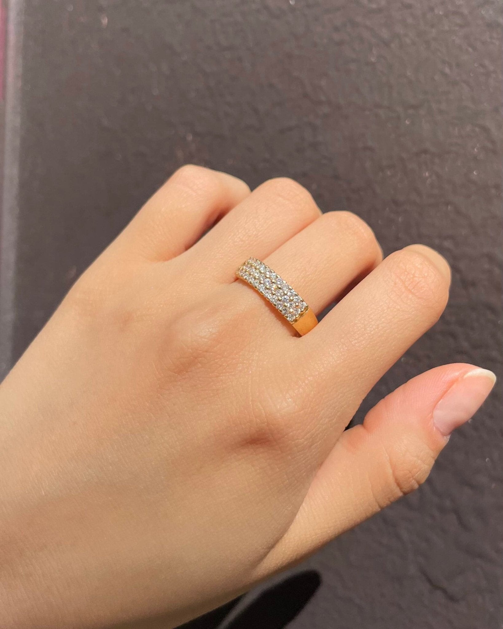 Bague Jonc Rivière 33 Diamants "Luce" - Elliade Paris