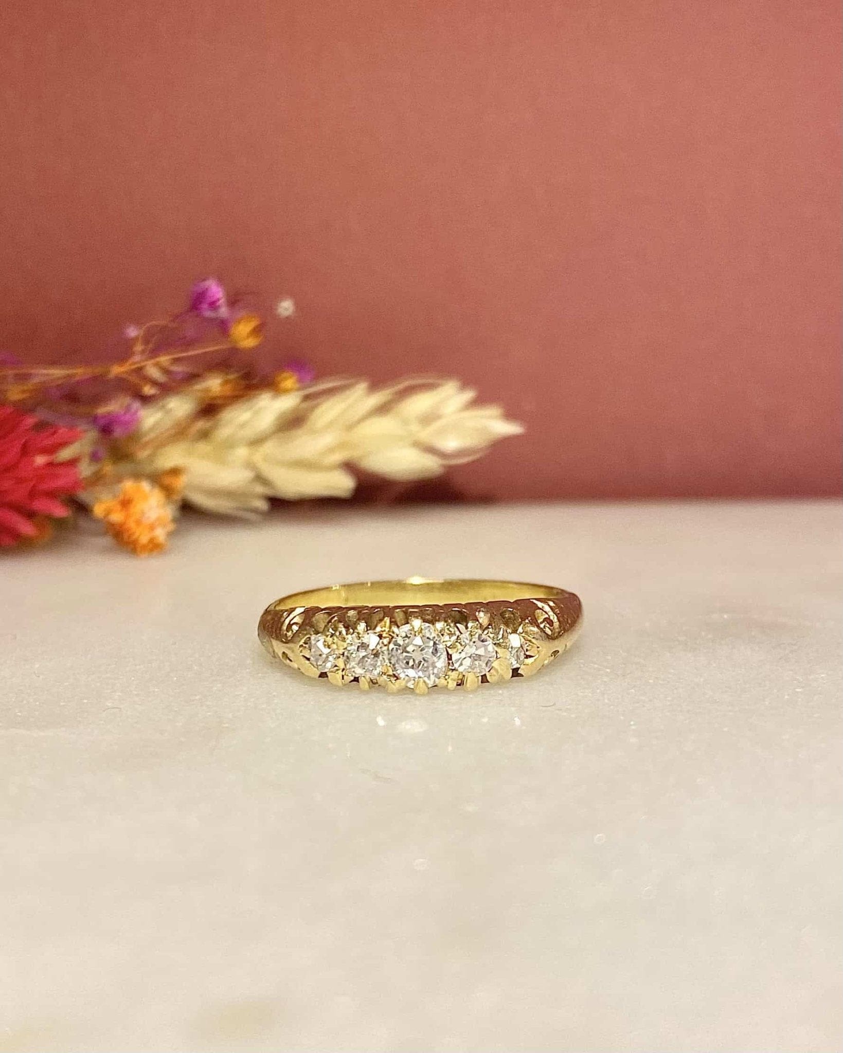 Bague Jonc Rivière Diamants 0.30 carat "Oliviana" - Elliade Paris