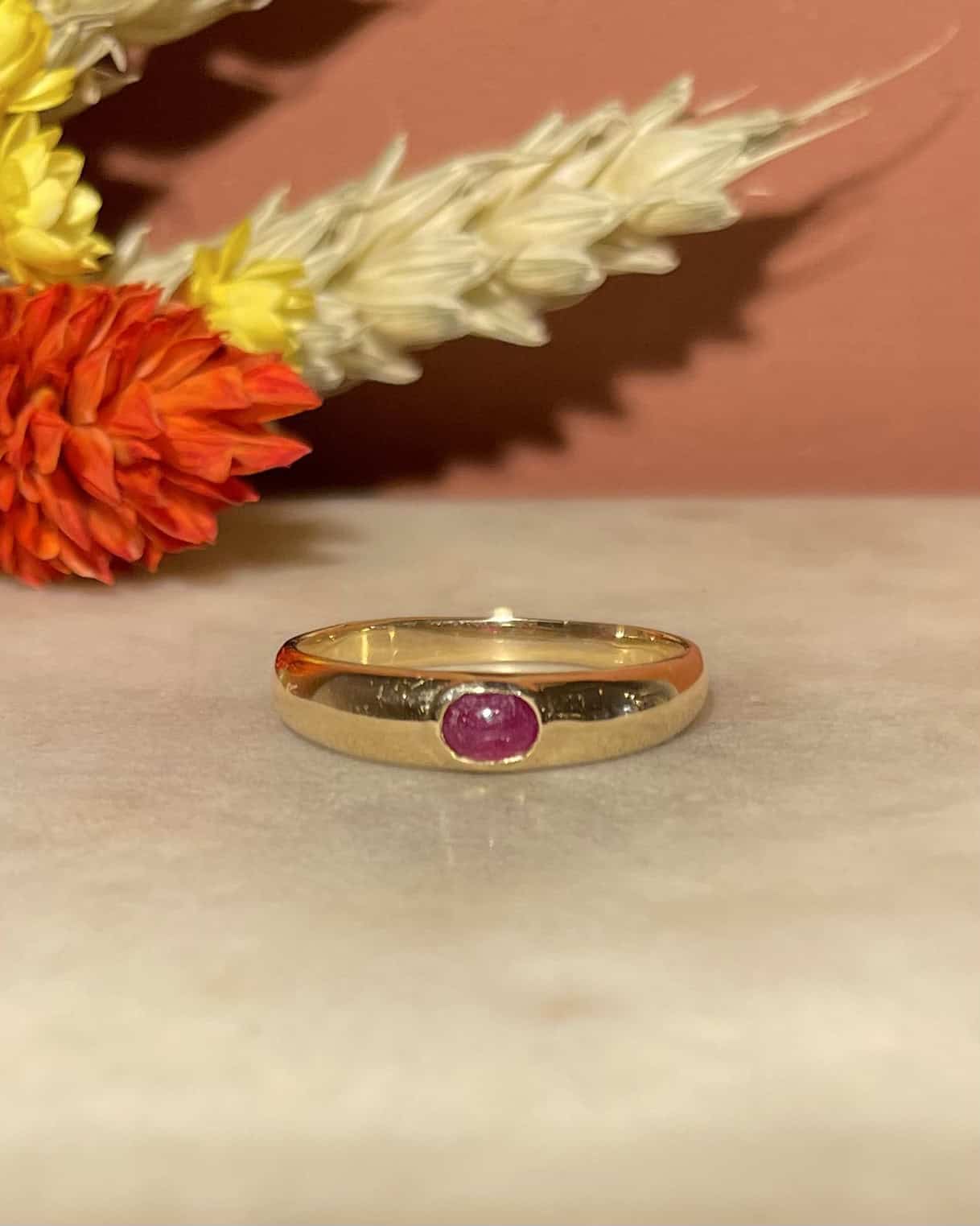 Anillo brazalete de rubí "Tania"