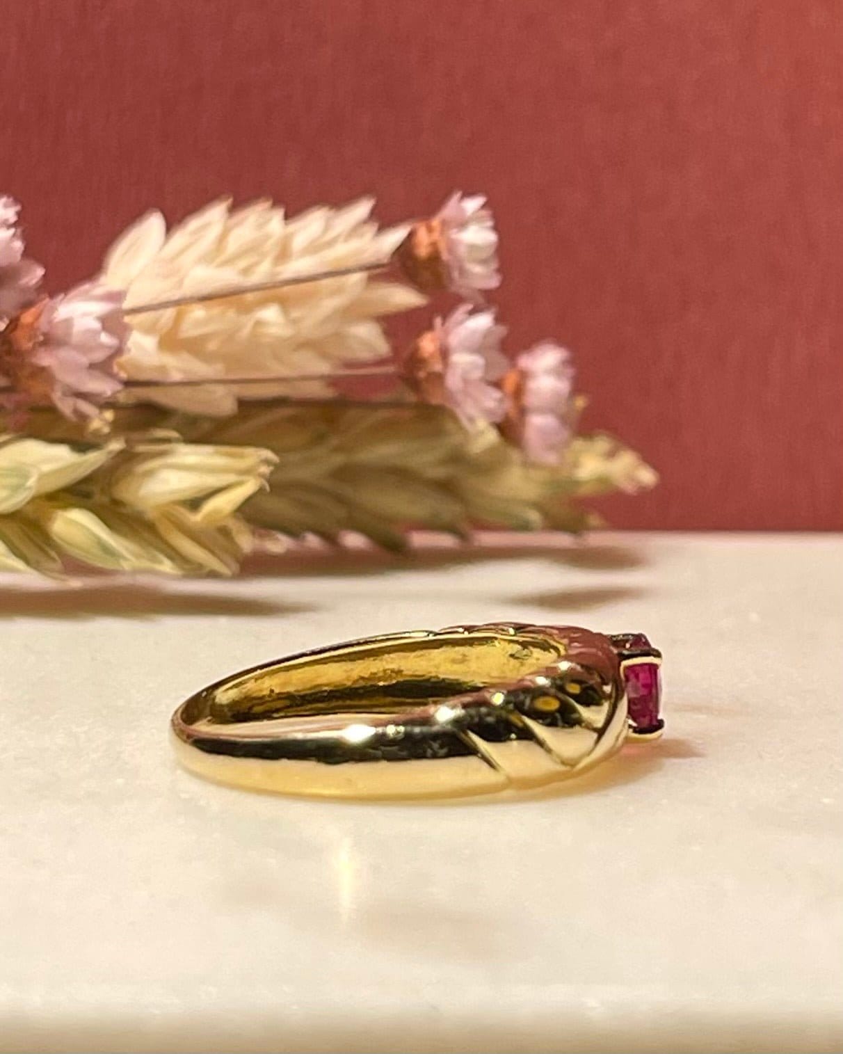 Bague Jonc Rubis "Amélie" - Elliade Paris