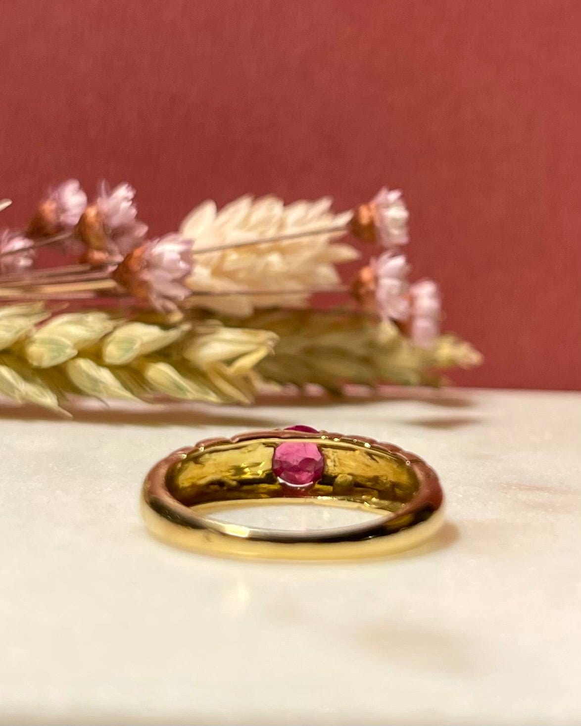 Bague Jonc Rubis "Amélie" - Elliade Paris