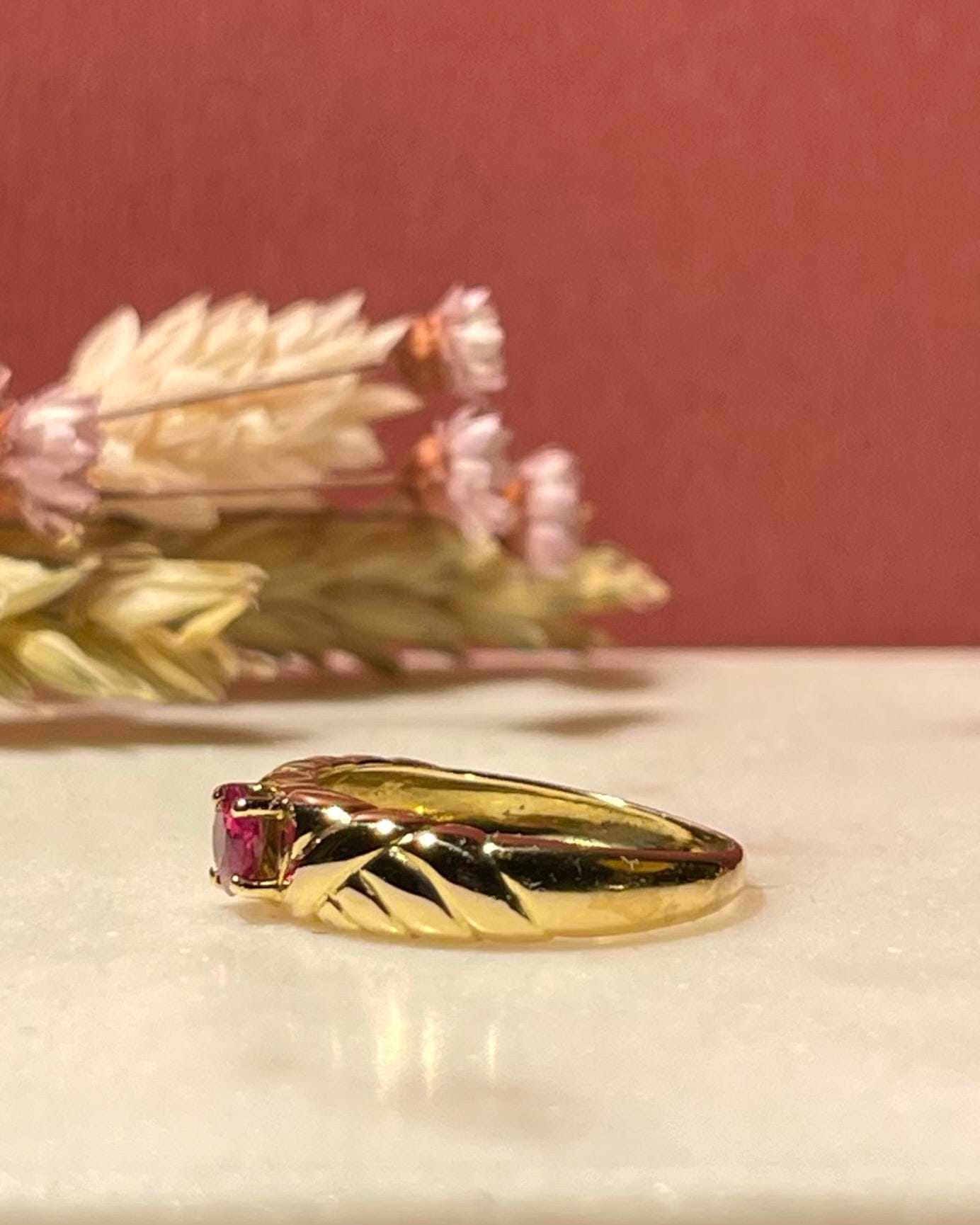 Bague Jonc Rubis "Amélie" - Elliade Paris