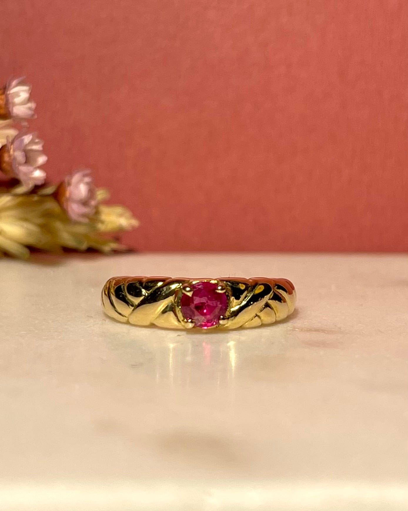Bague Jonc Rubis "Amélie" - Elliade Paris