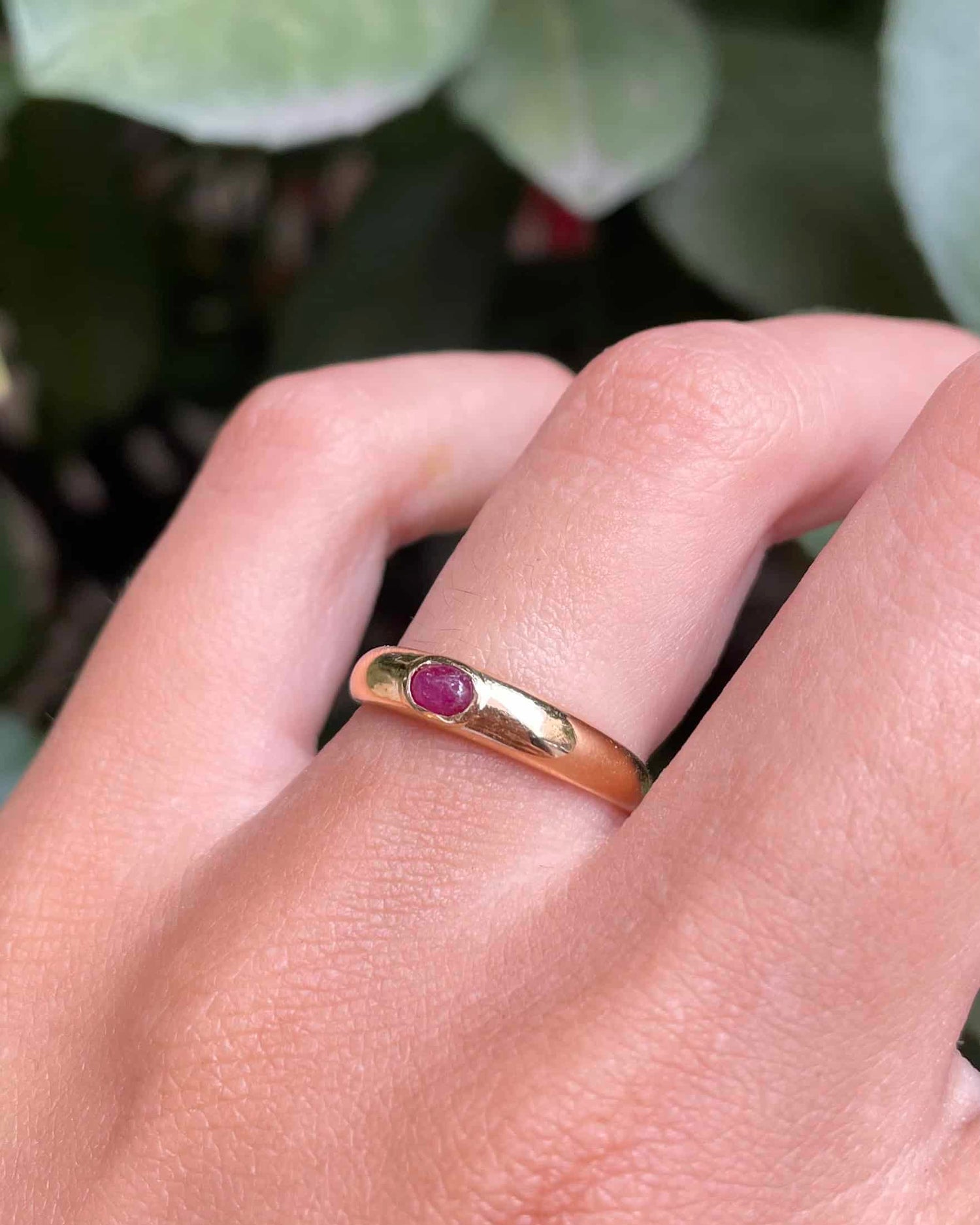 Bague Jonc Rubis "Tania"